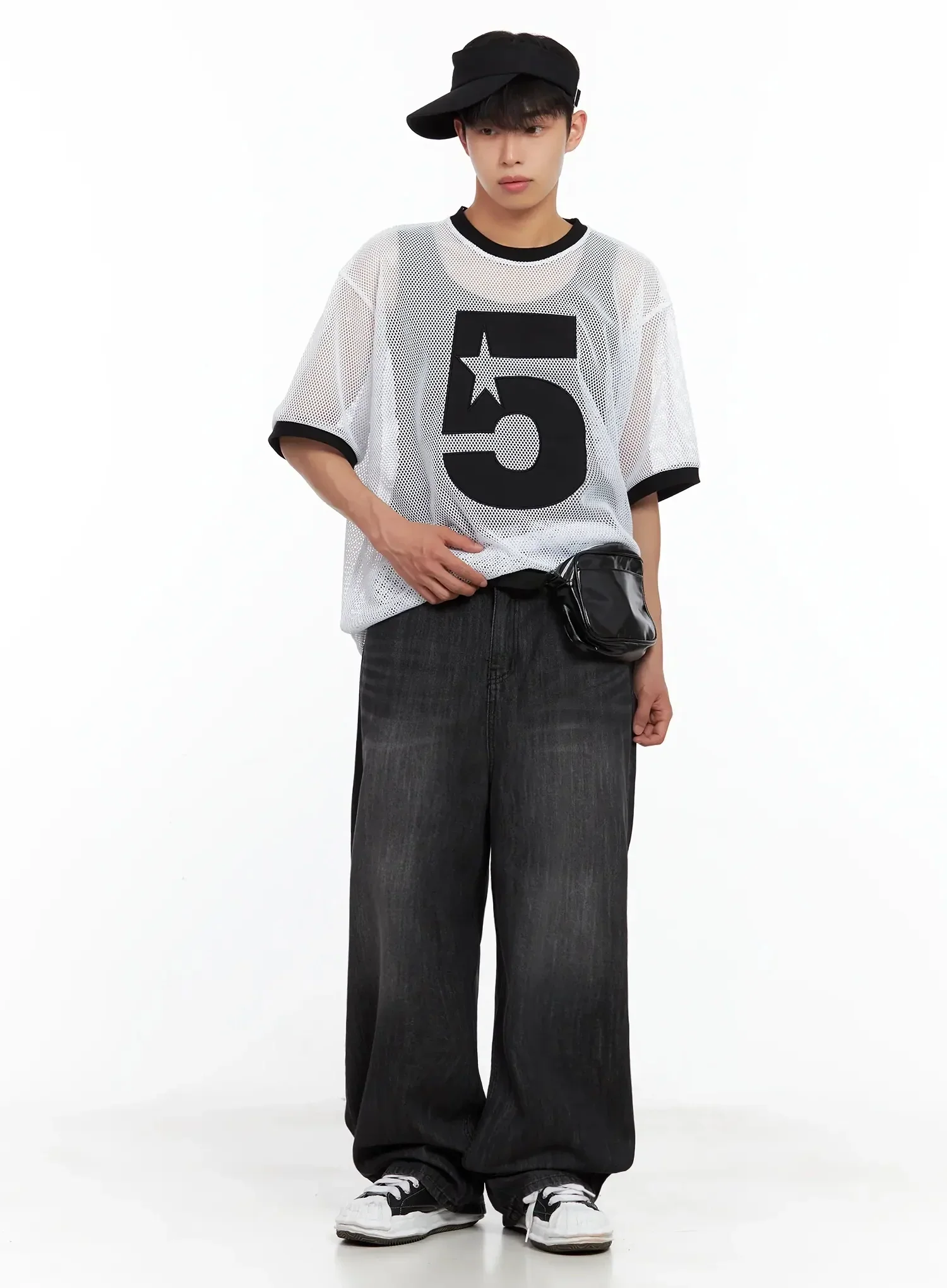 Men's Wide-Leg Washed Jeans IL516 - Image 12