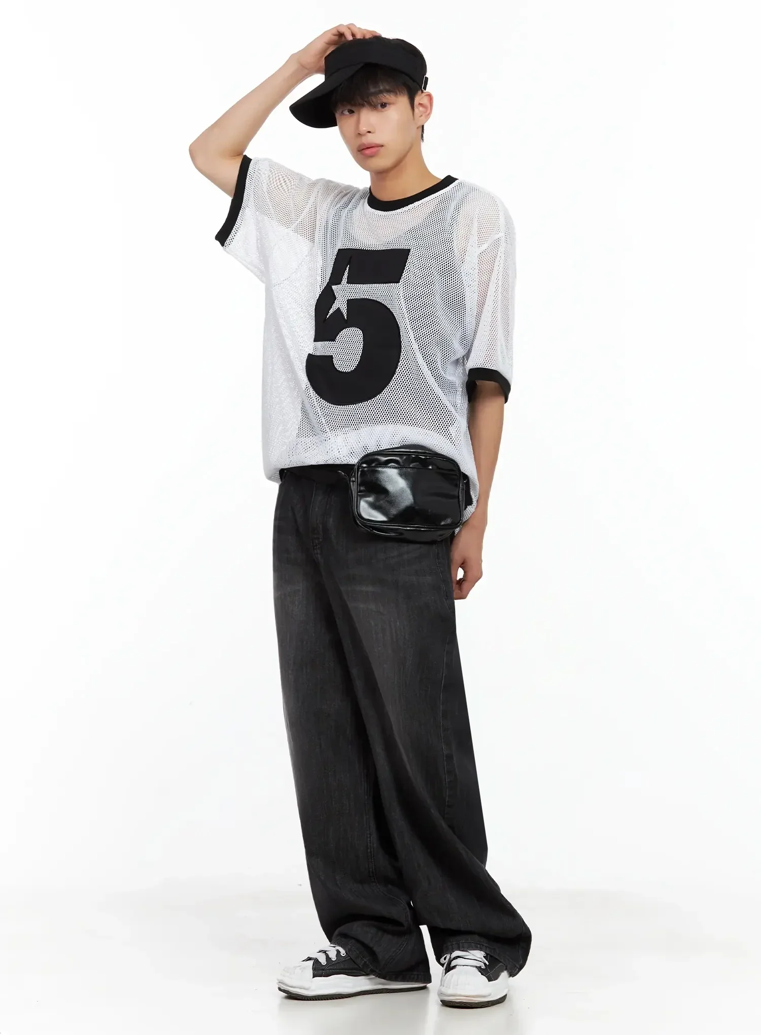 Men's Wide-Leg Washed Jeans IL516 - Image 13