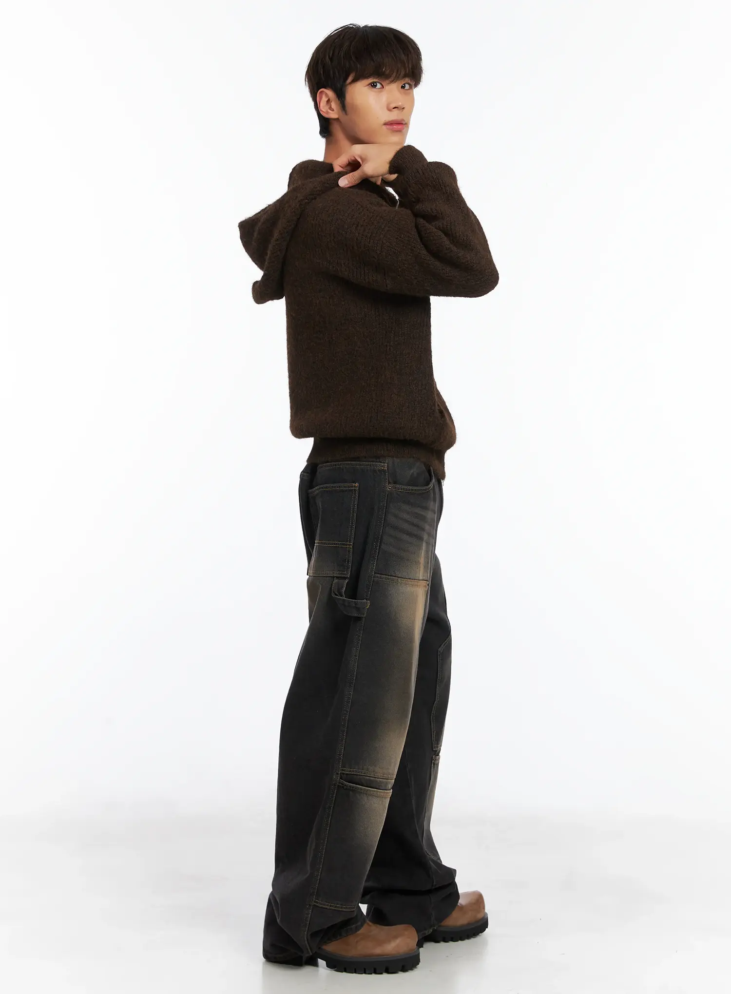 Men's Wide Utility Pocket Jeans ID511 - Image 11