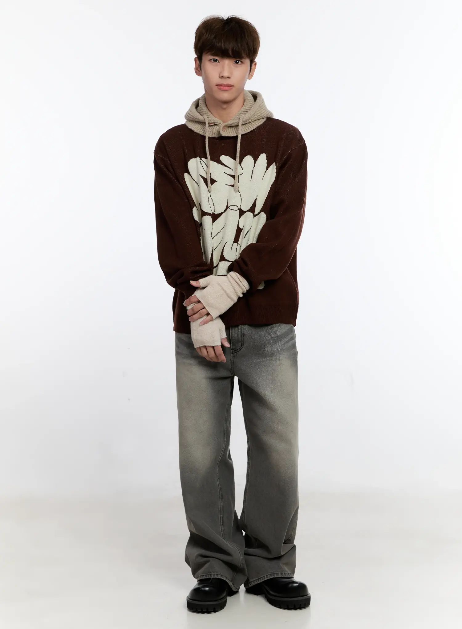 Men's Wide Washed Jeans IS530 - Image 11
