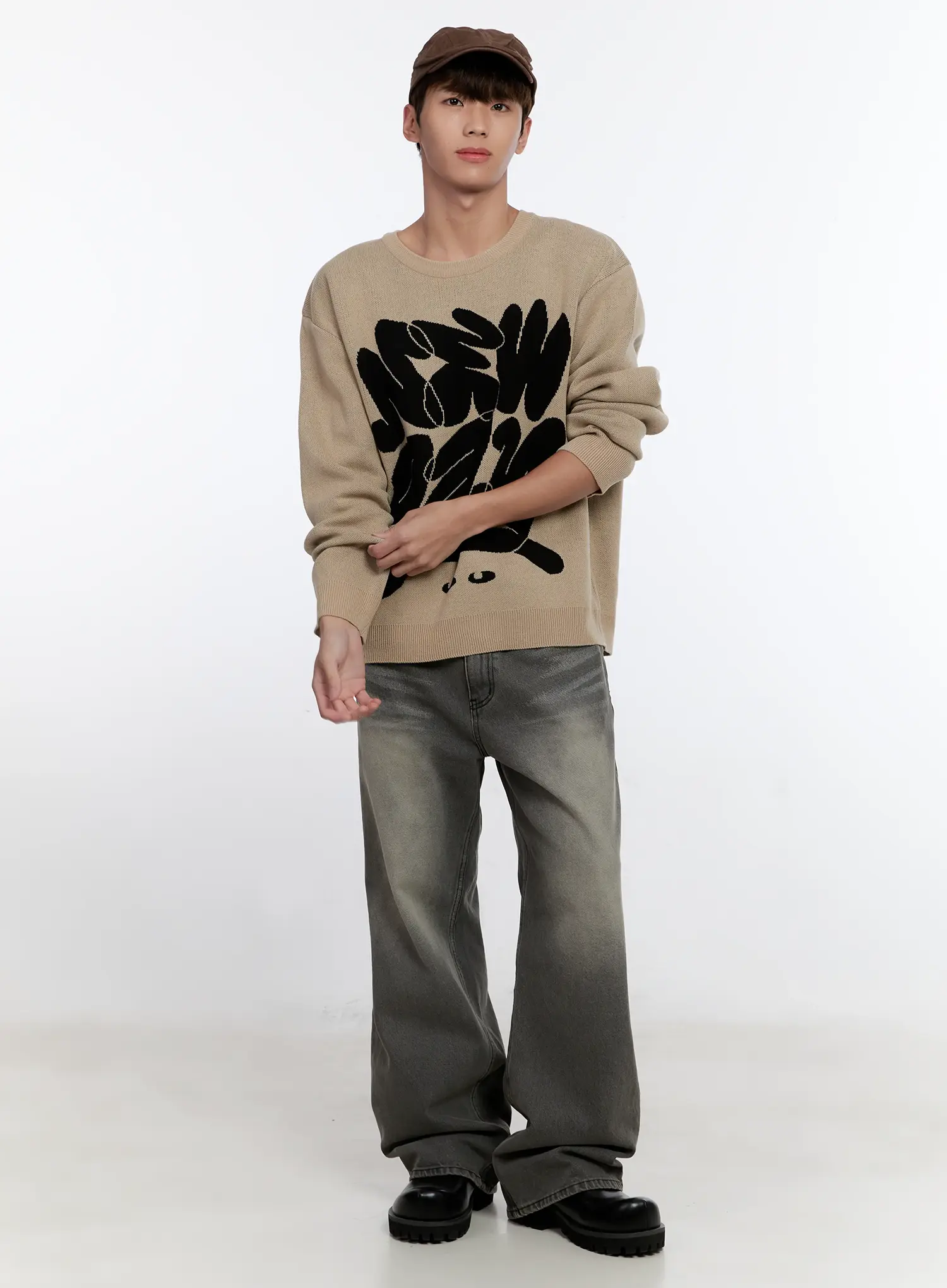Men's Wide Washed Jeans IS530 - Image 13