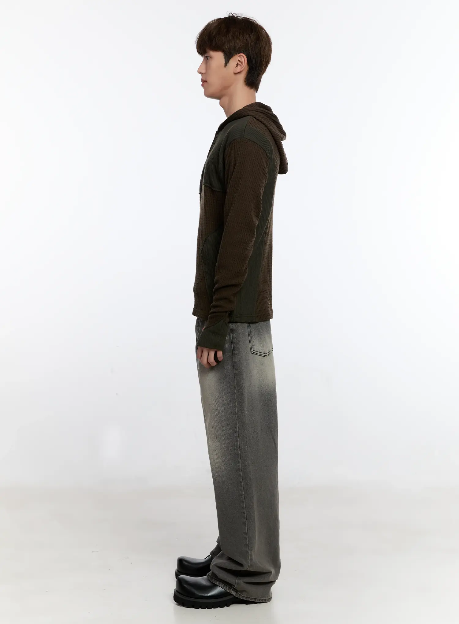 Men's Wide Washed Jeans IS530 - Image 7