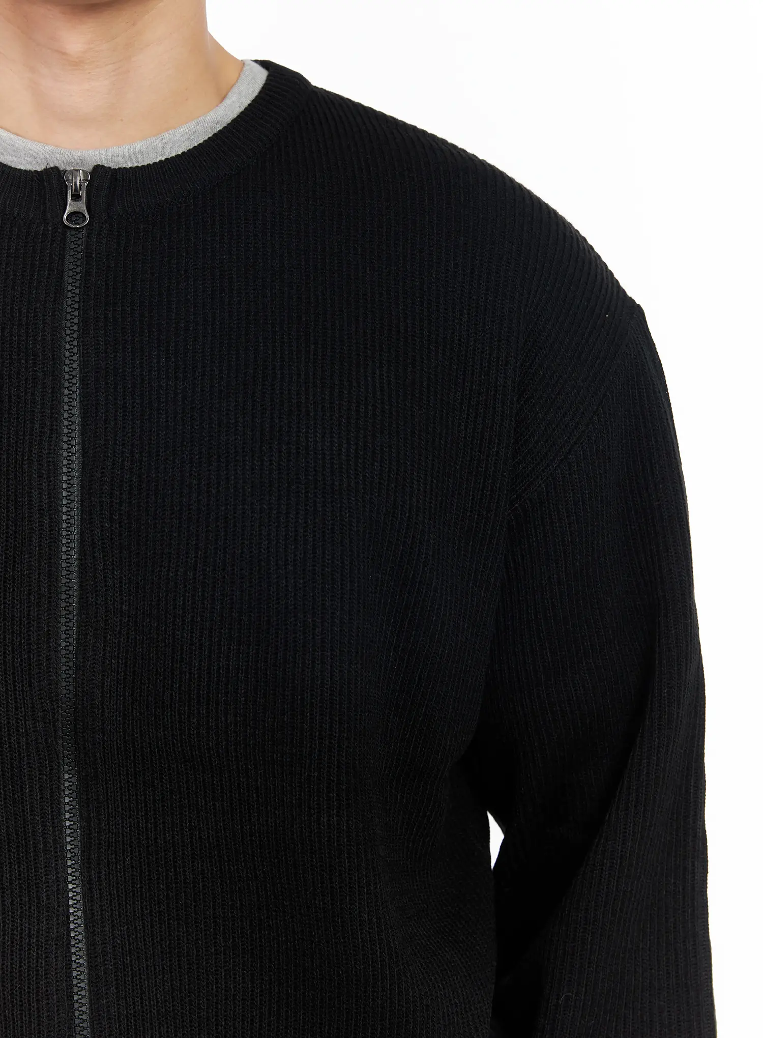 Men's Zip-Up Cardigan IM518 - Image 8