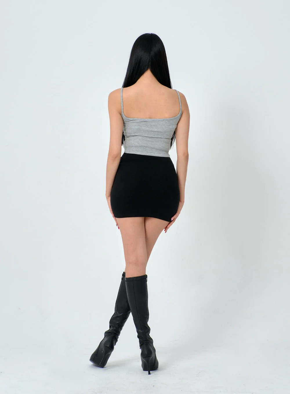 Mesh Detail Crop Sleeveless Top IN25 - Image 13
