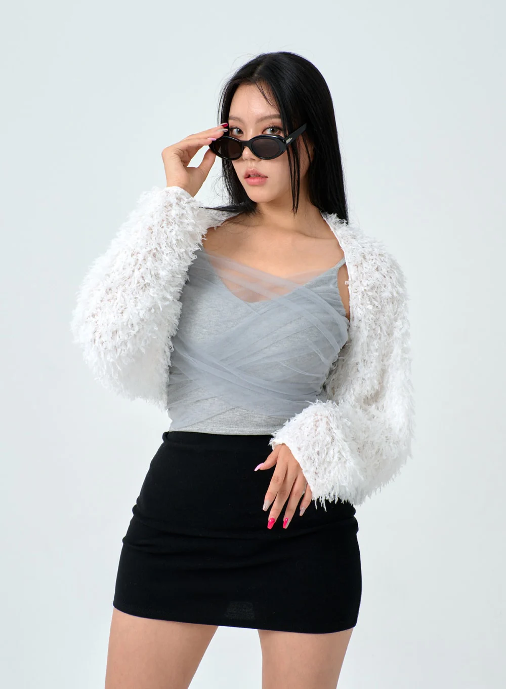 Mesh Detail Crop Sleeveless Top IN25 - Image 15