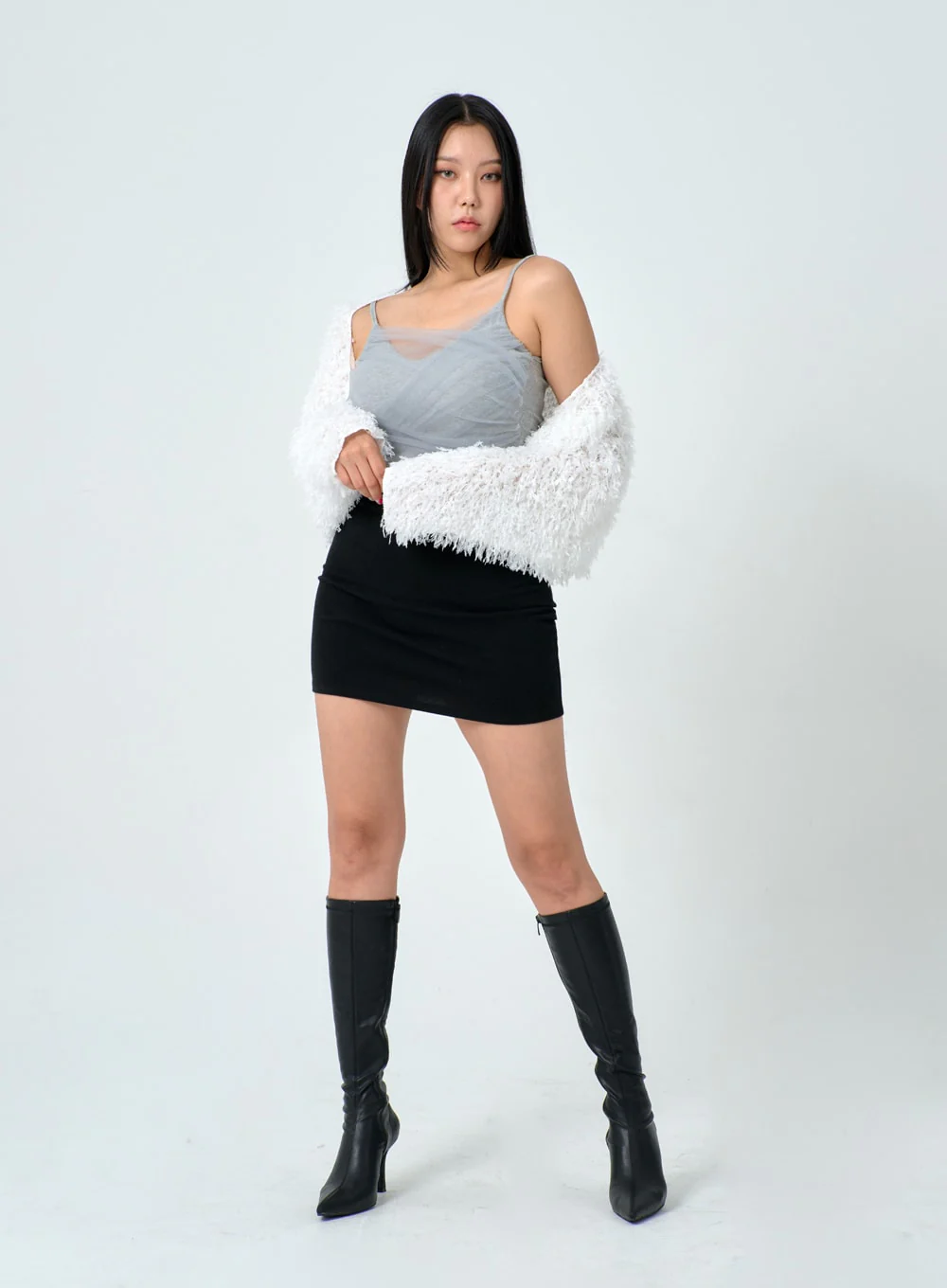 Mesh Detail Crop Sleeveless Top IN25 - Image 17