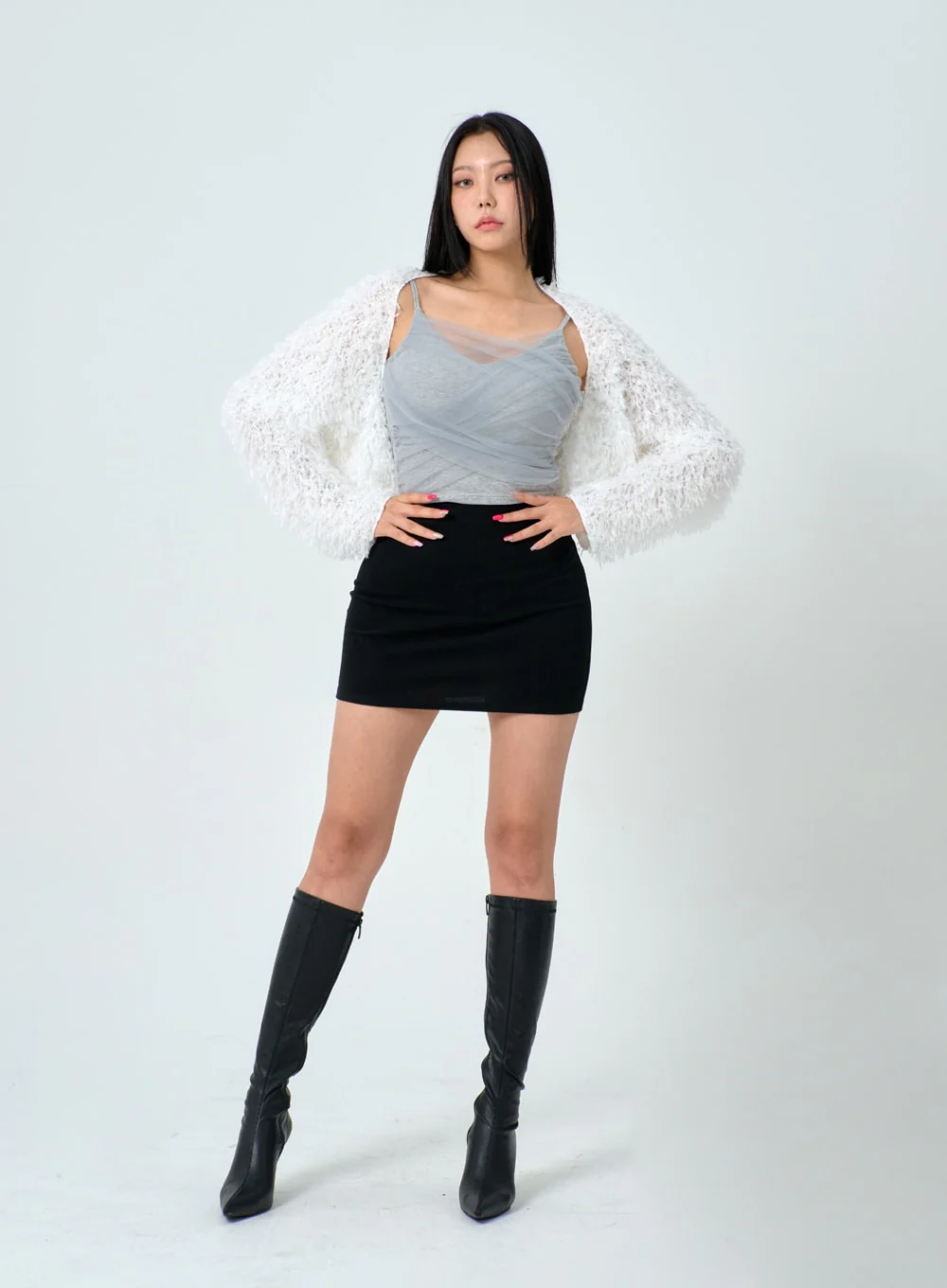 Mesh Detail Crop Sleeveless Top IN25 - Image 18