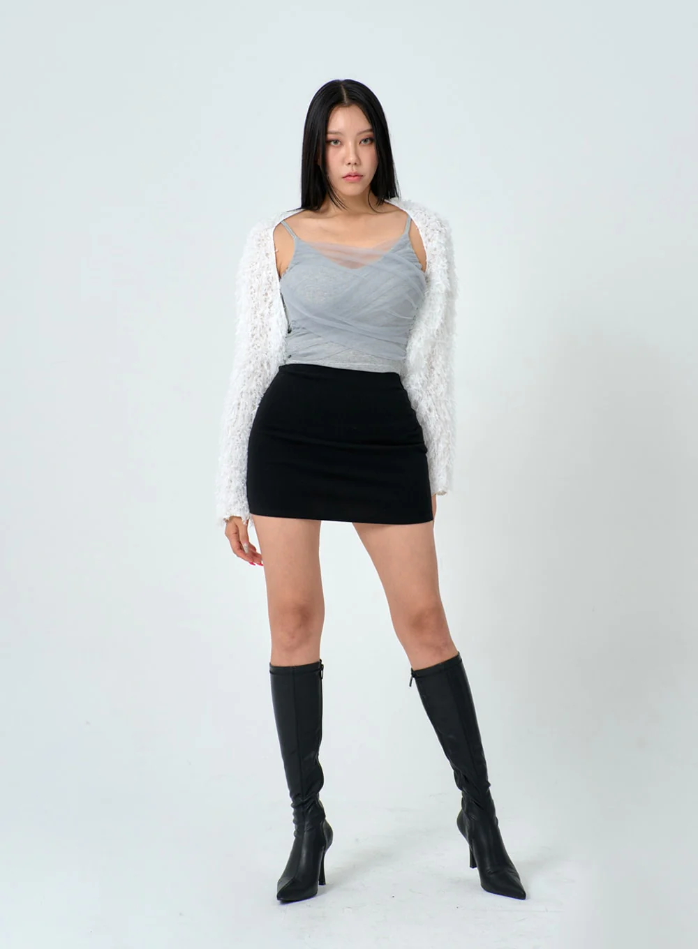 Mesh Detail Crop Sleeveless Top IN25 - Image 19