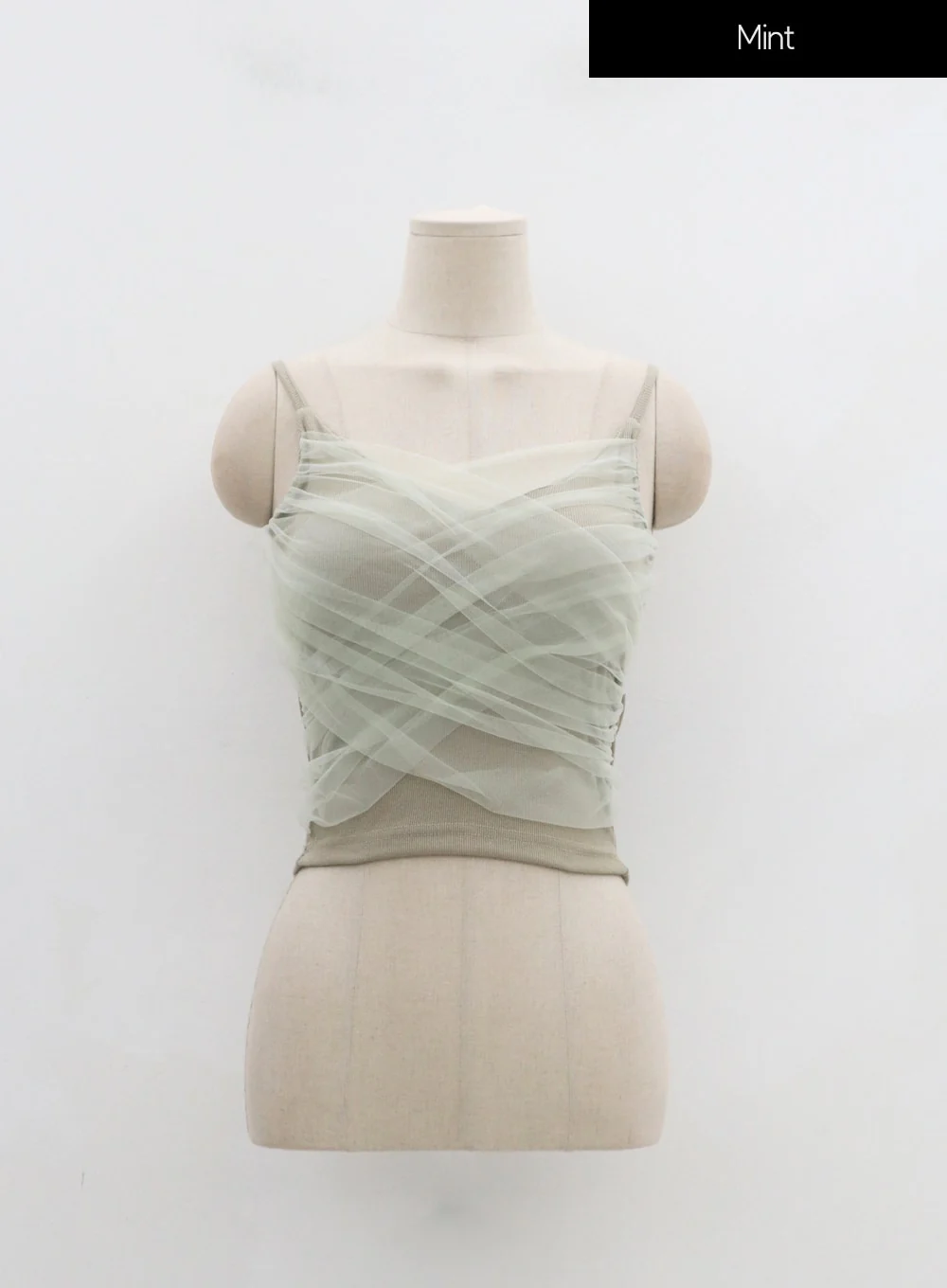 Mesh Detail Crop Sleeveless Top IN25 - Image 24