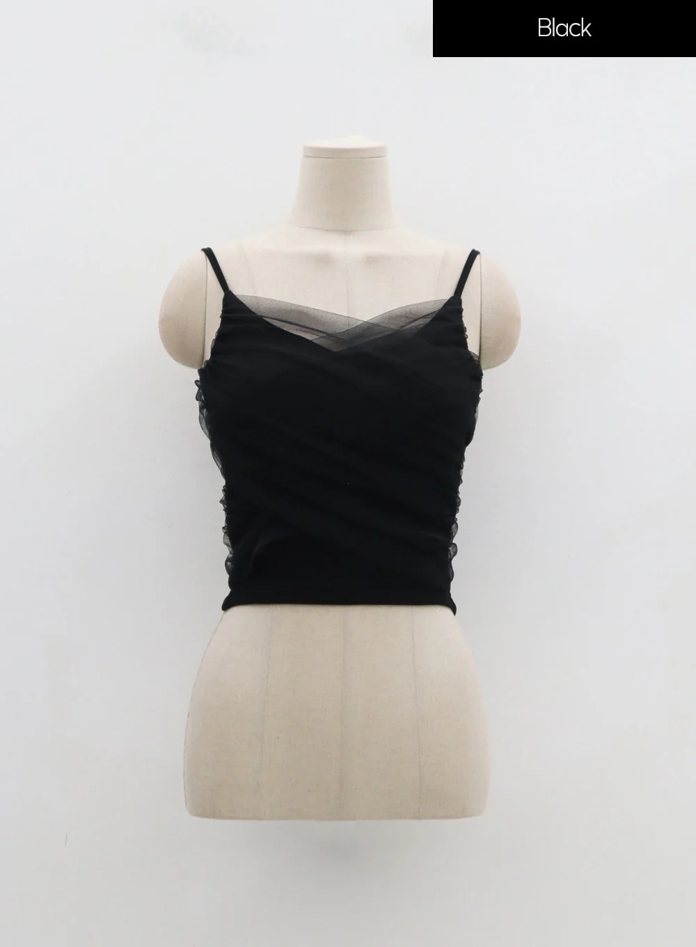 Mesh Detail Crop Sleeveless Top IN25 - Image 25