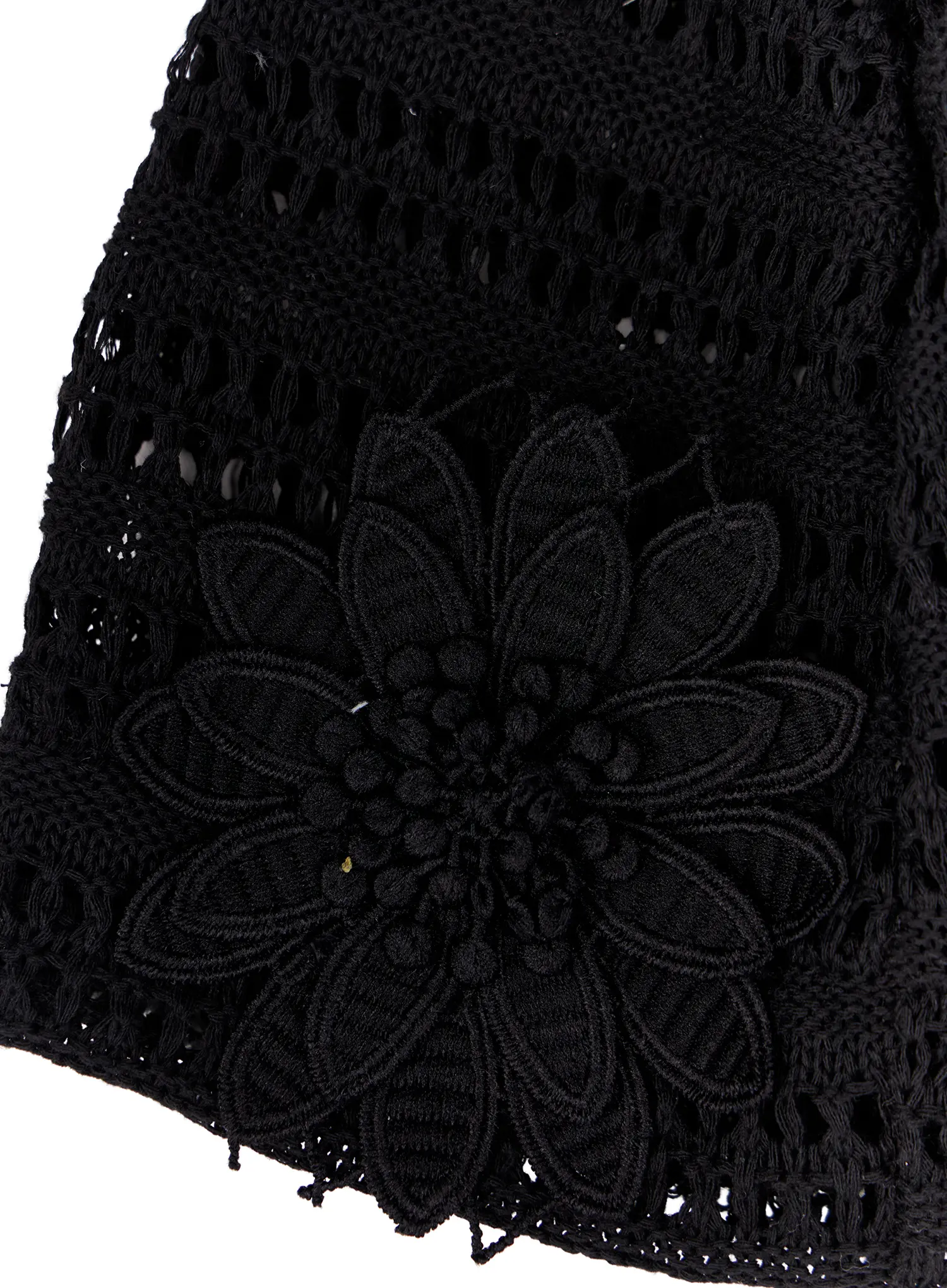 Mesh Flower Crochet Beanie CA517 - Image 8