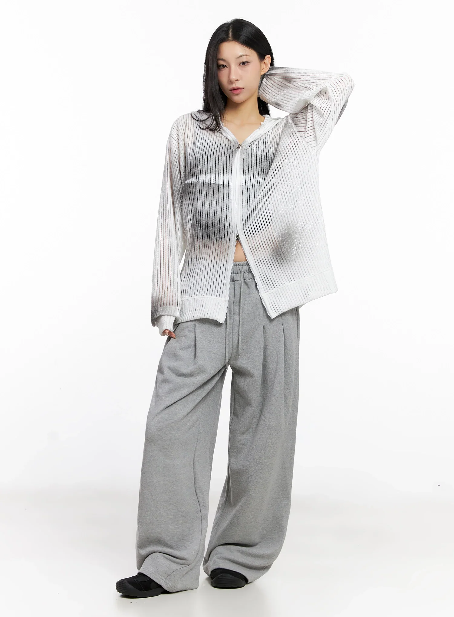 Mesh Gradient Zip-Up Hoodie IG508 - Image 12