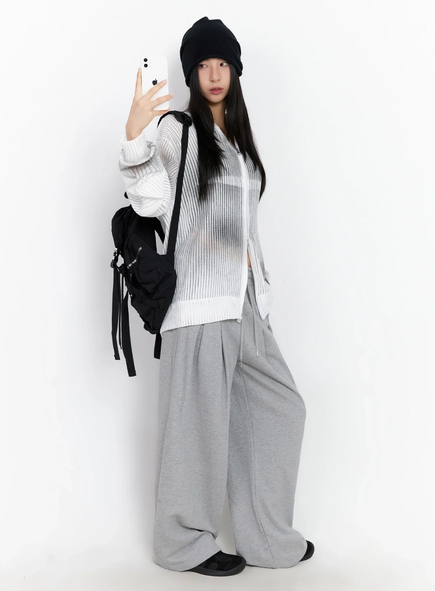 Mesh Gradient Zip-Up Hoodie IG508 - Image 17