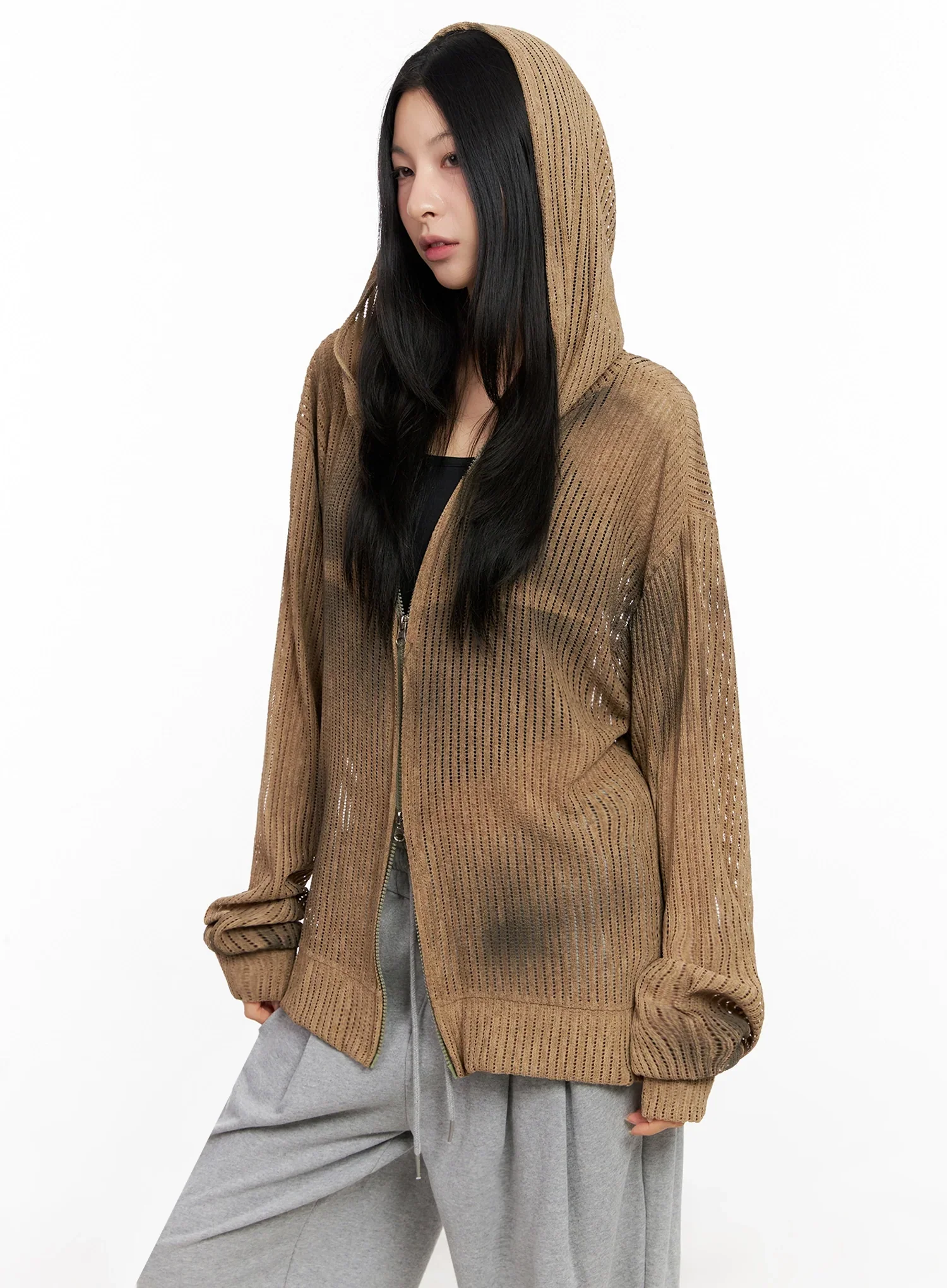 Mesh Gradient Zip-Up Hoodie IG508 - Image 19