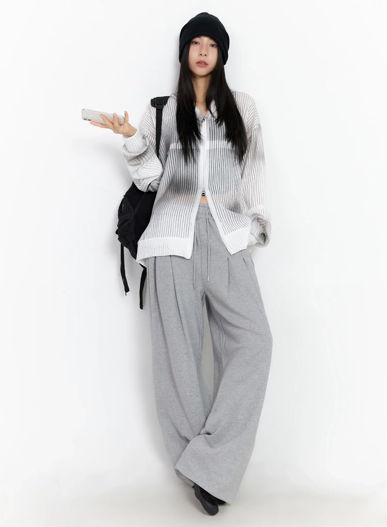 Mesh Gradient Zip-Up Hoodie IG508 - Image 2