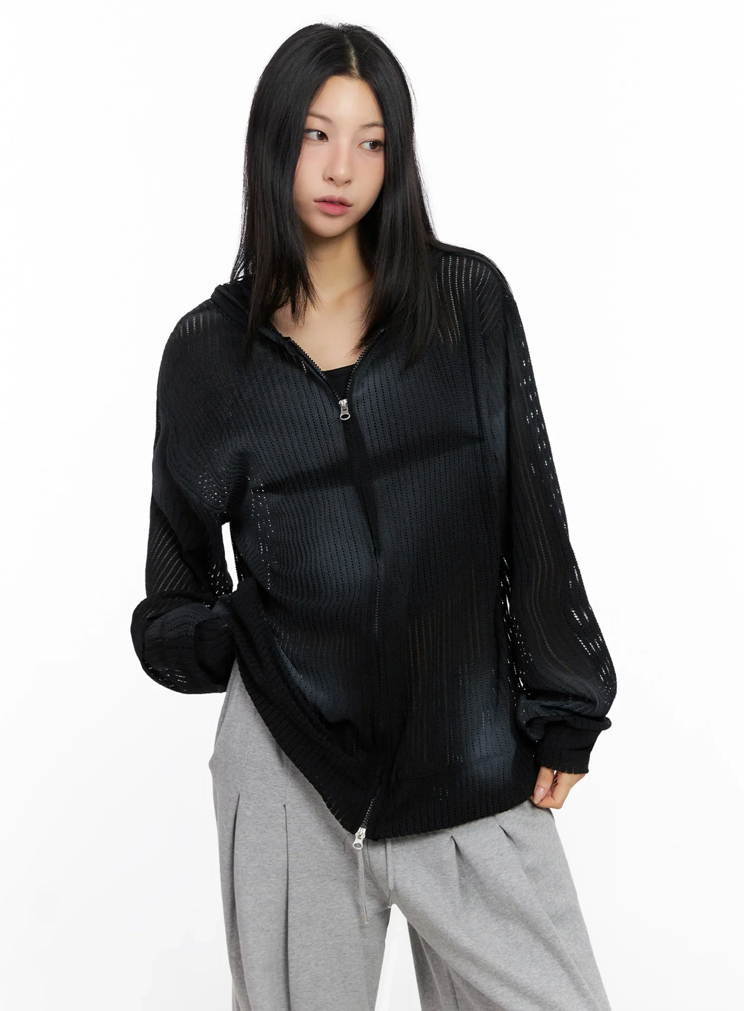 Mesh Gradient Zip-Up Hoodie IG508 - Image 20