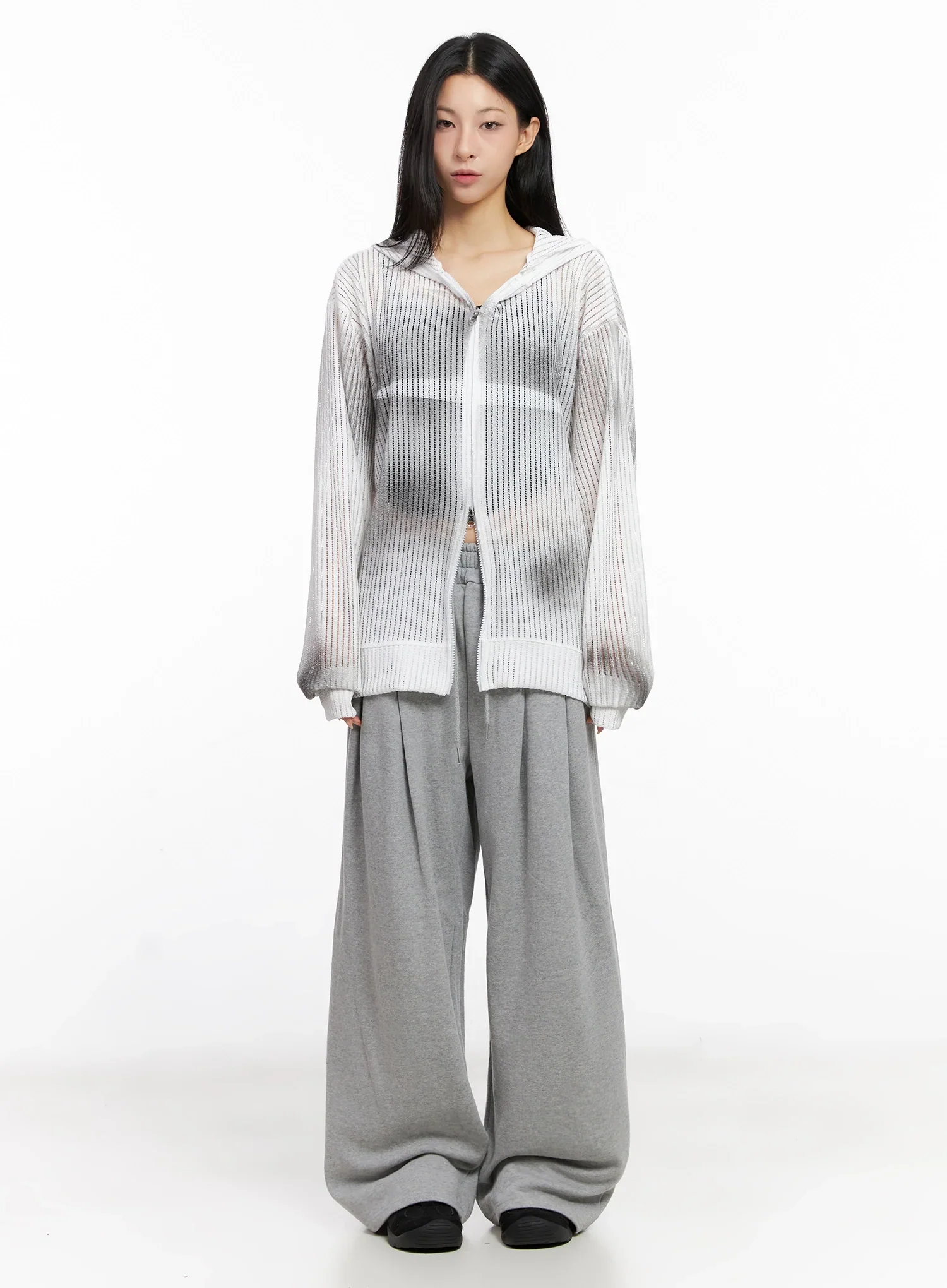 Mesh Gradient Zip-Up Hoodie IG508 - Image 4