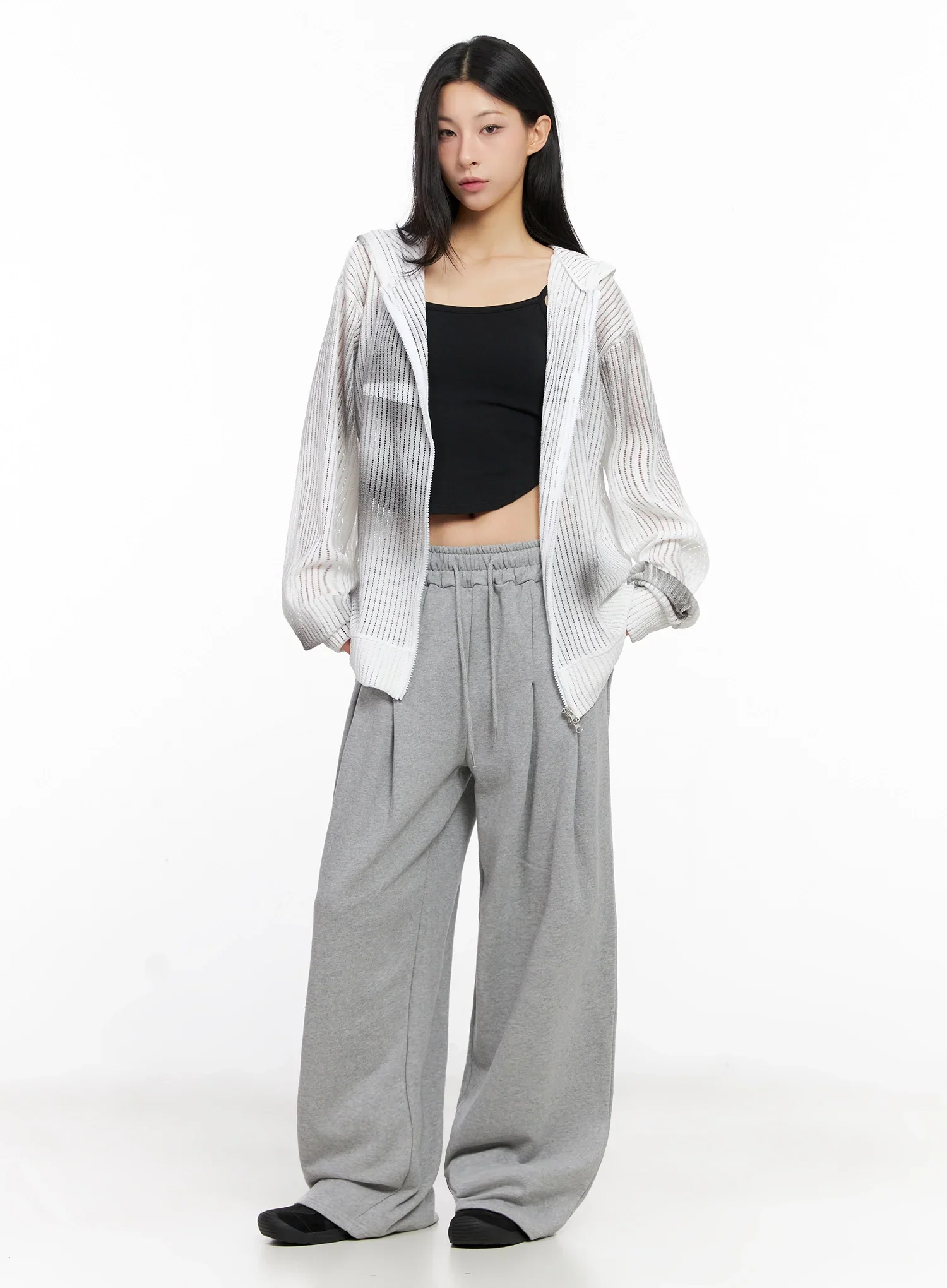 Mesh Gradient Zip-Up Hoodie IG508 - Image 5