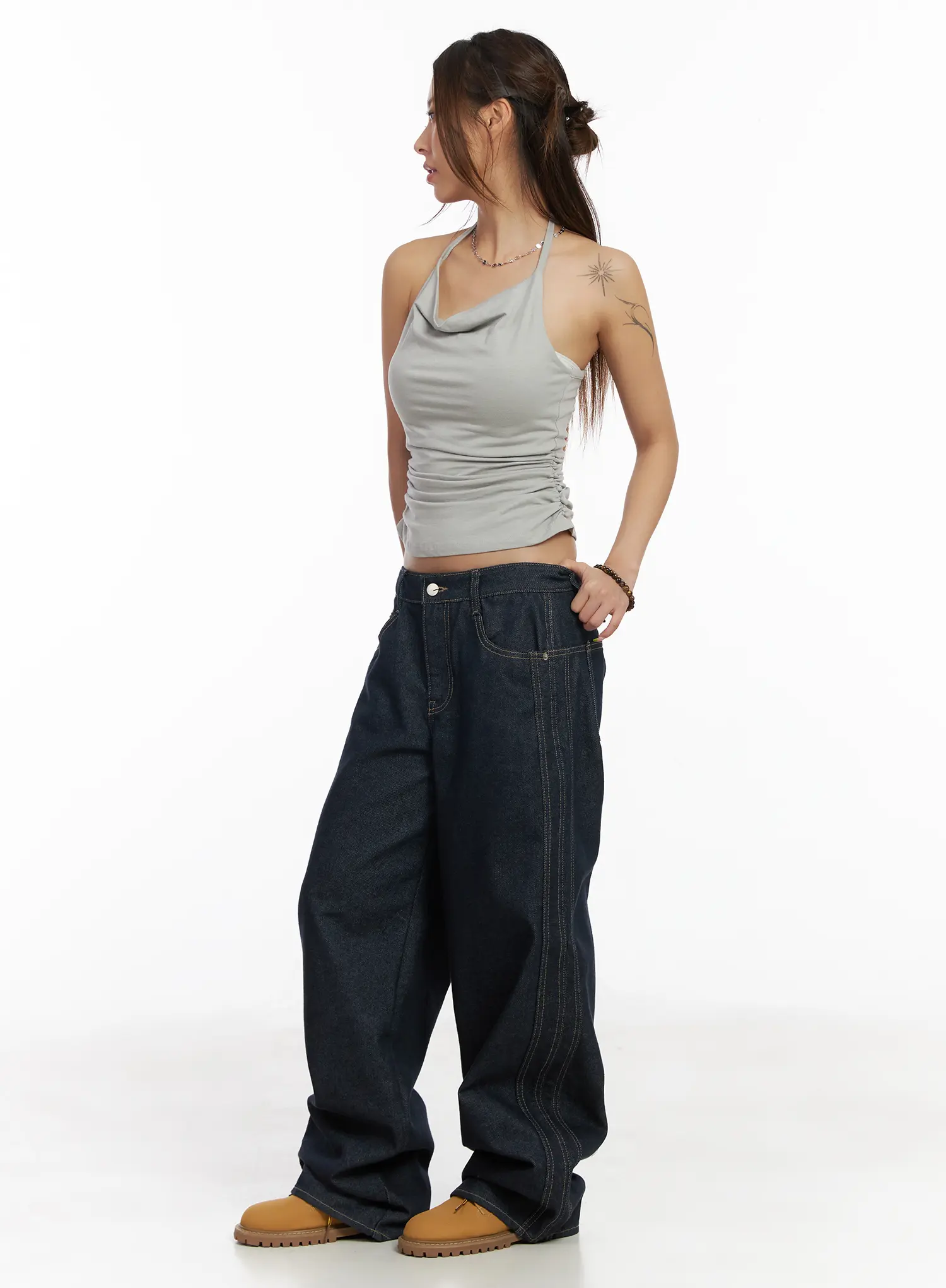 Micah Non-Fade Wide Leg Jeans CM525 - Image 5