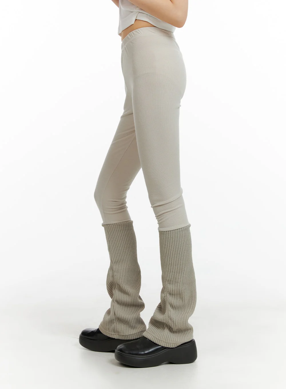 Mid Knit Leg Warmer Leggings CM413 - Image 3