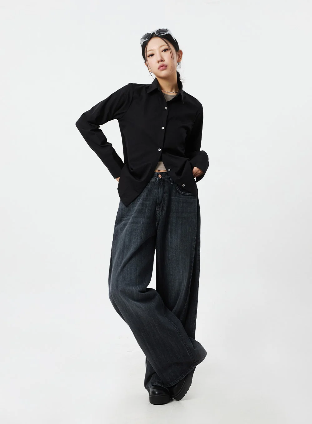 Mid-Rise Baggy Jeans CM324 - Image 13