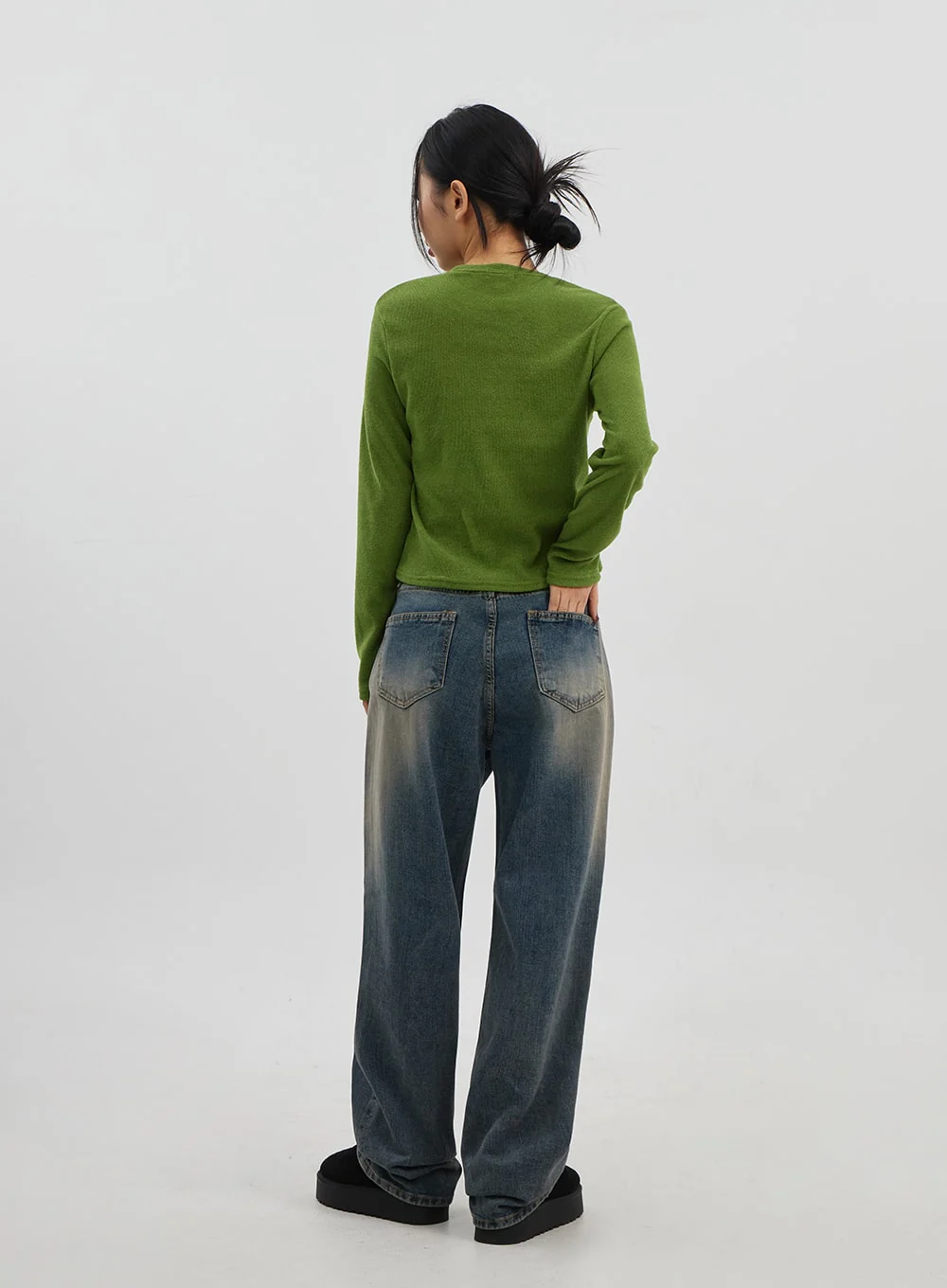 Mid-Rise Baggy Jeans Unisex CJ330 - Image 12