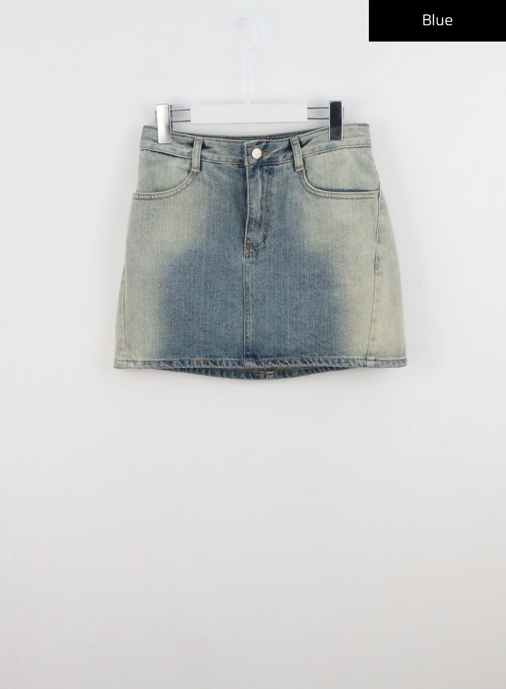 Mid-Rise Denim Mini Skirt CL318 - Image 14