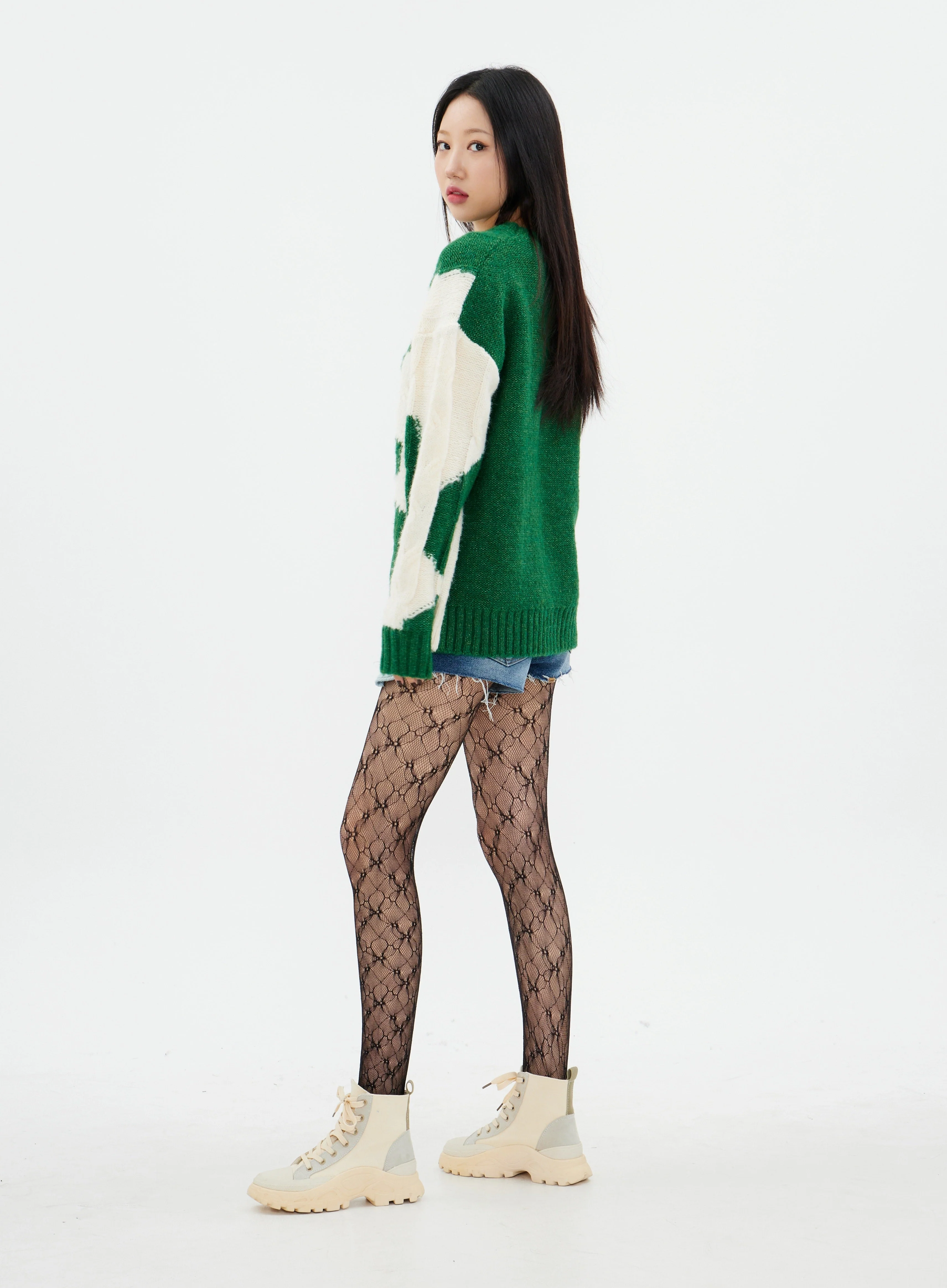 Mid Rise Distressed Mini Shorts K2302 - Image 11
