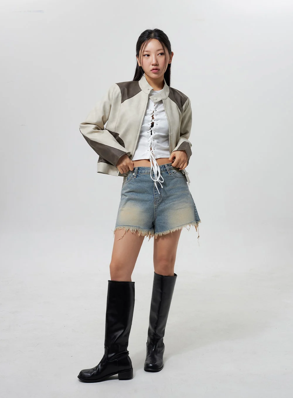 Mid-Rise Ripped Jeans CY323 - Image 12