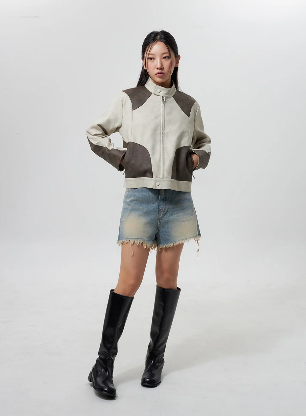 Mid-Rise Ripped Jeans CY323 - Image 3