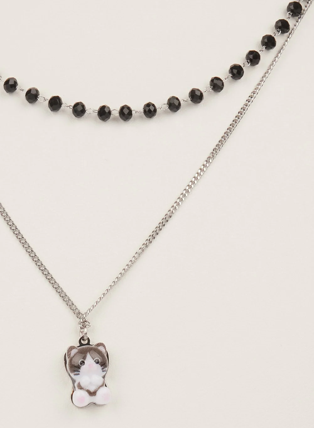 Midnight Blackcat Layer Necklace IM528 - Image 6