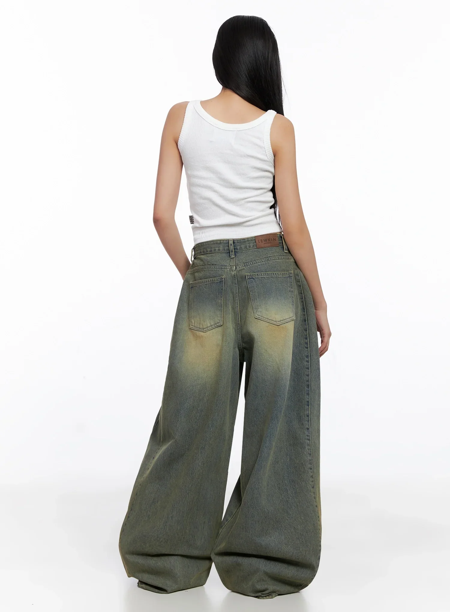 Milana Vintage Washed Baggy Jeans IS525 - Image 11