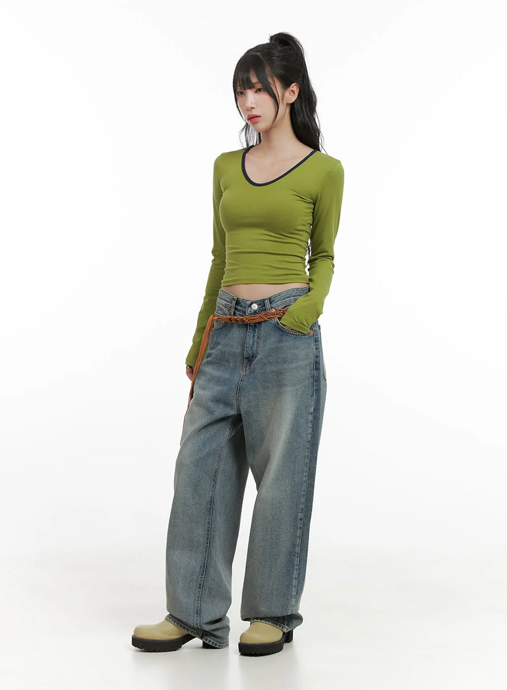 Millie Washed Baggy Jeans CG421 - Image 2