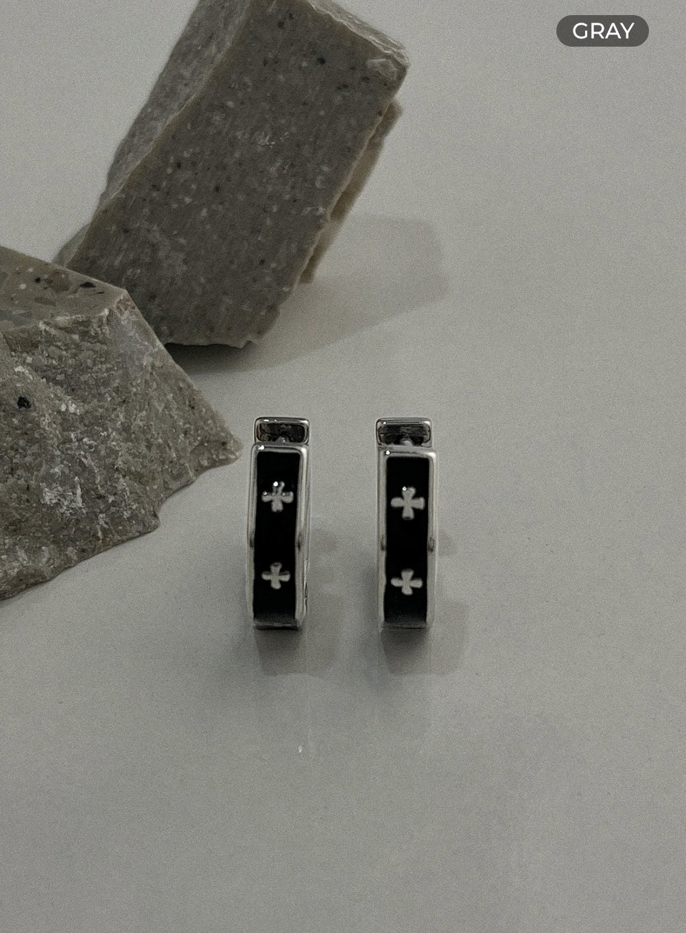 Mini Cross Ring Earrings IL415 - Image 5