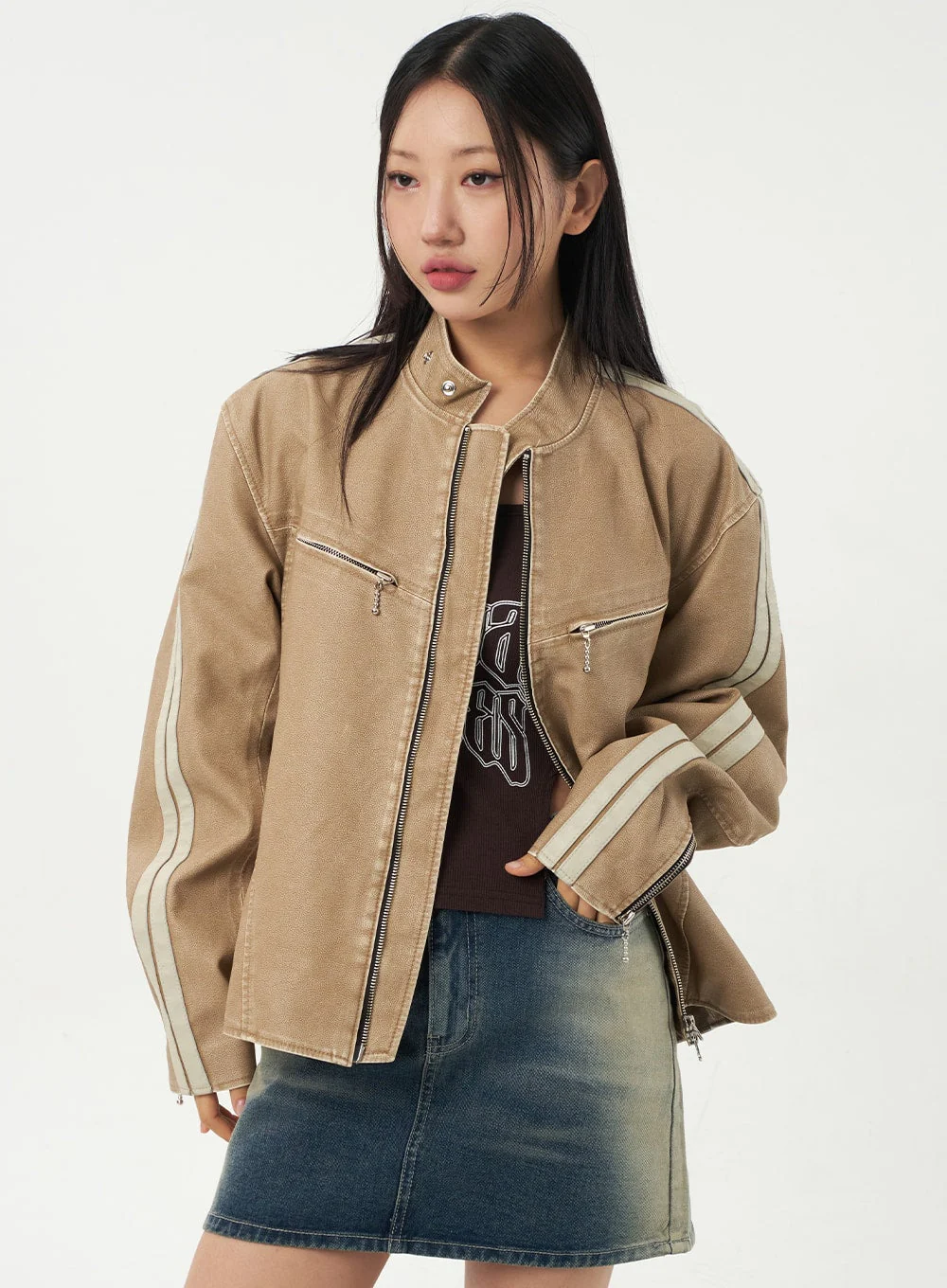 Mini Denim Skirt CA325 - Image 12