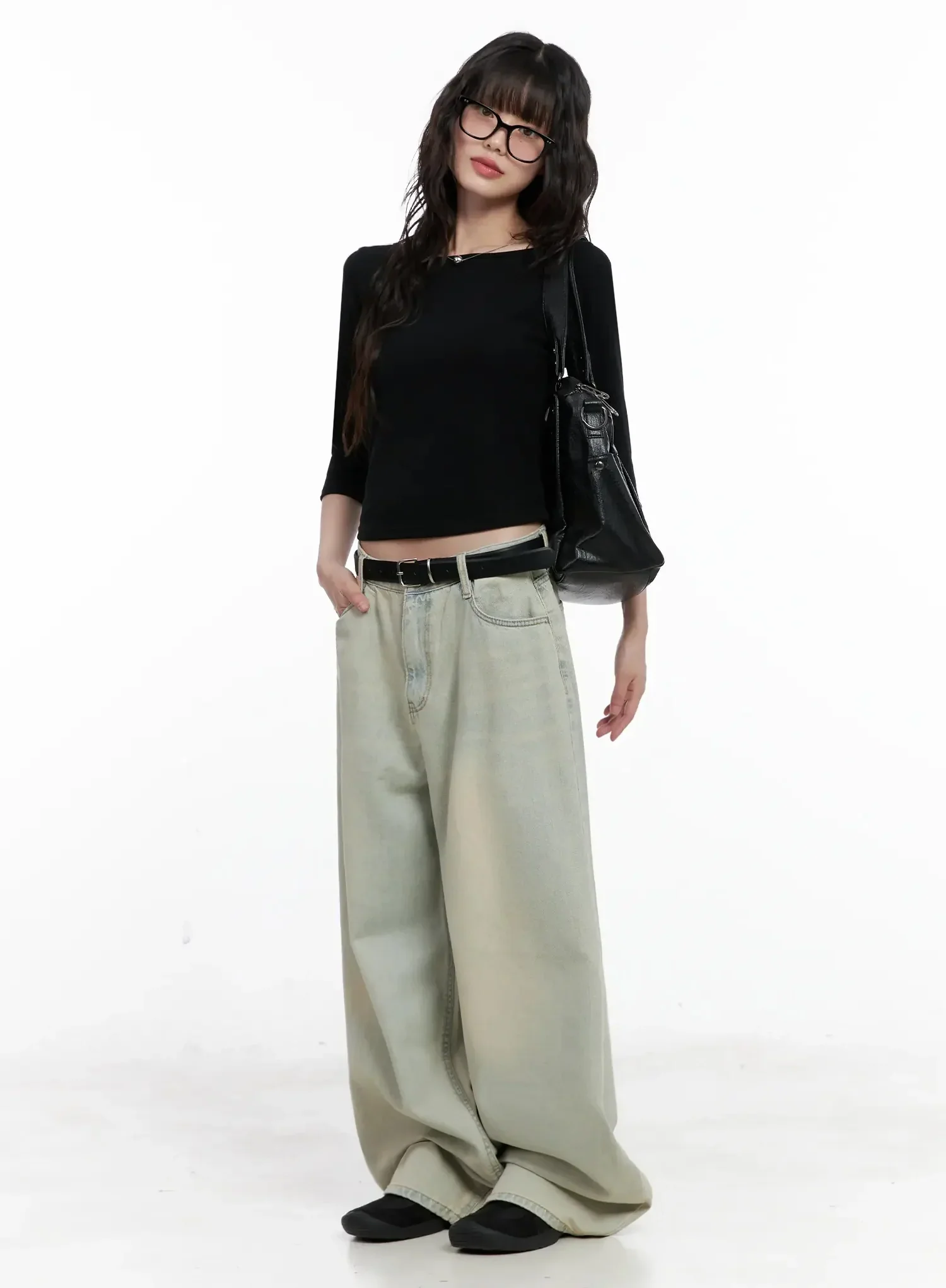 Minimalist Black Boat Neck Top IL531 - Image 16