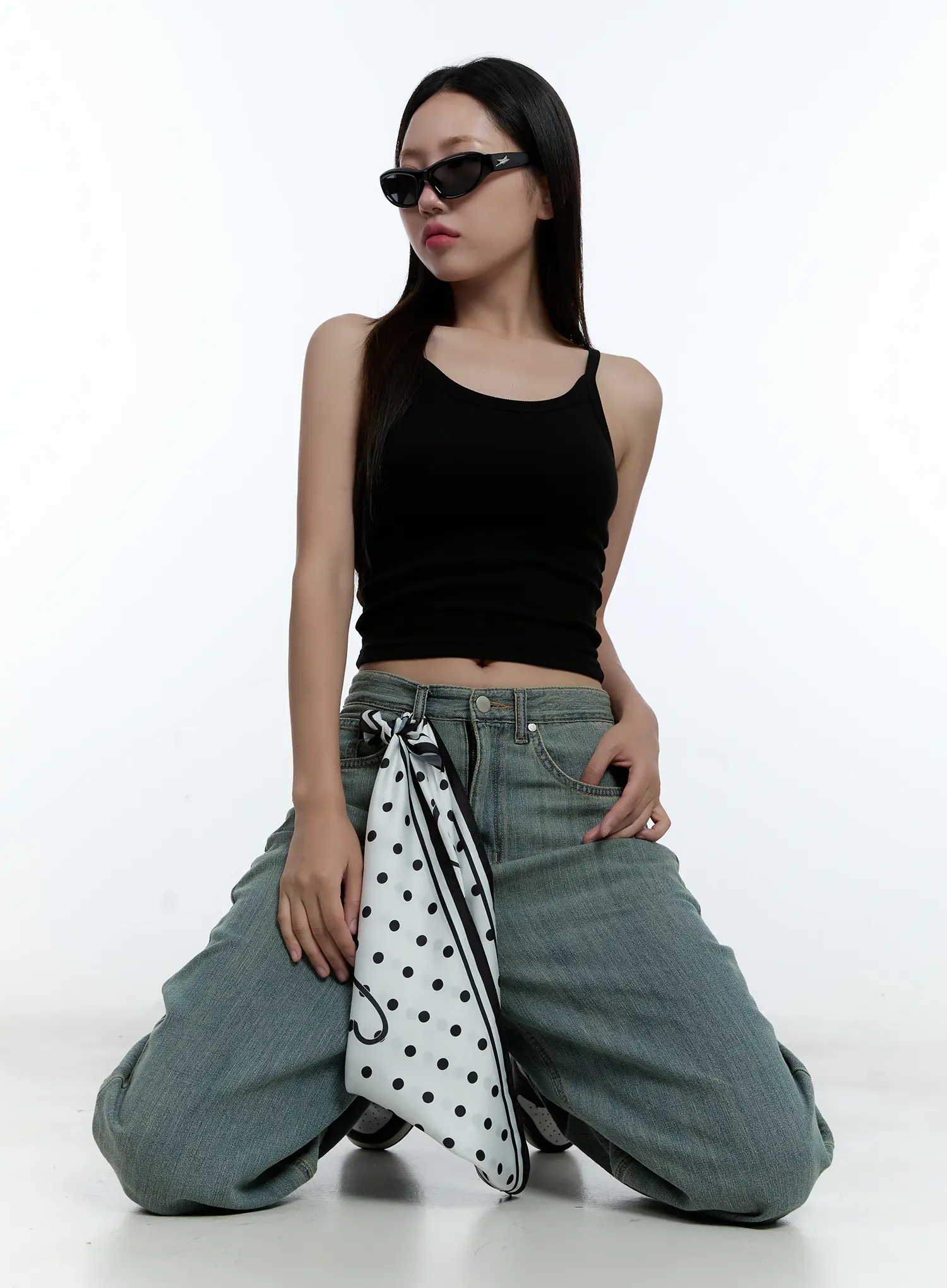 Minna Washed Baggy Jeans CU526 - Image 8