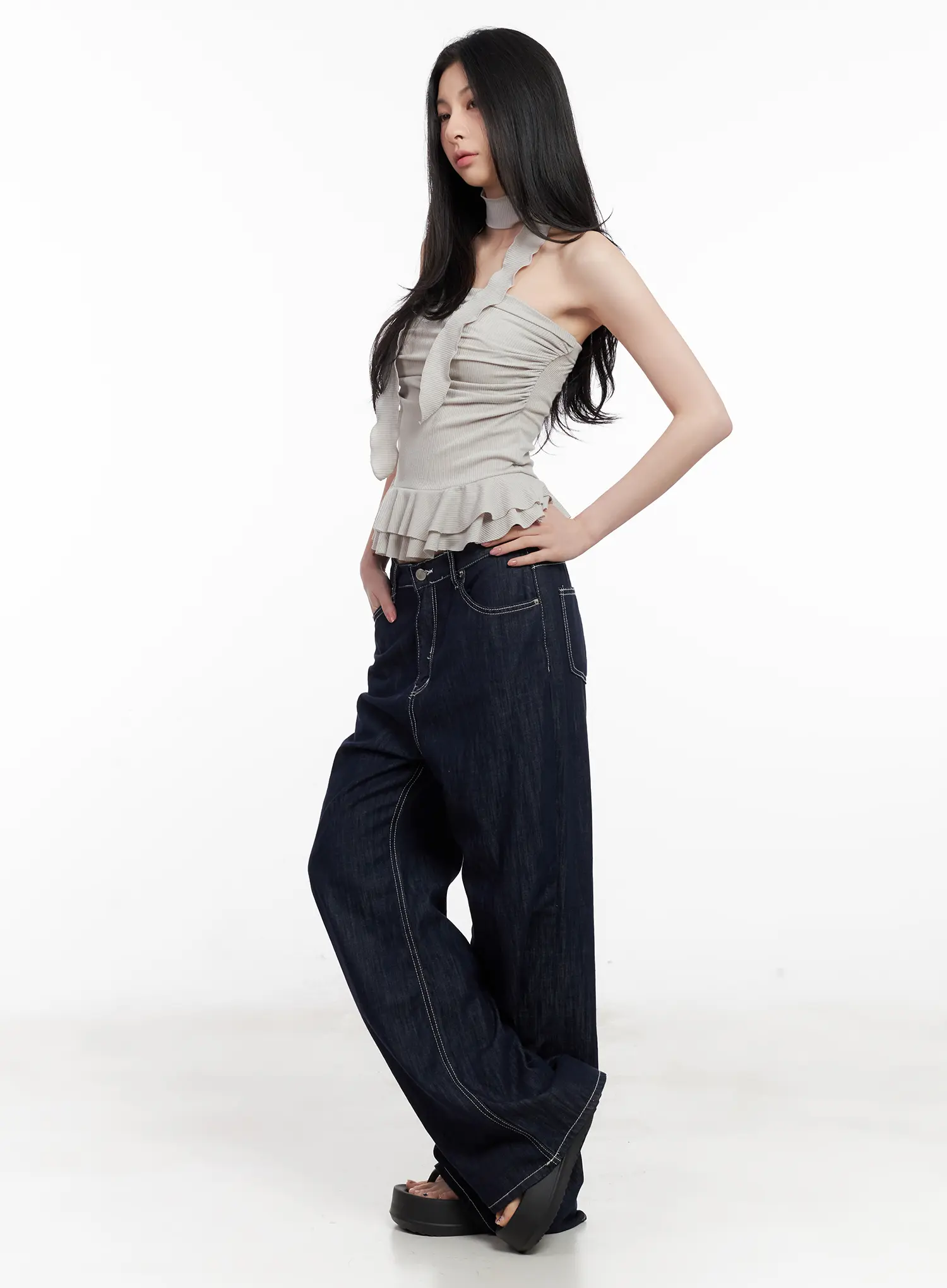 Miyeon Wide-Leg Denim Jeans CL501 - Image 4