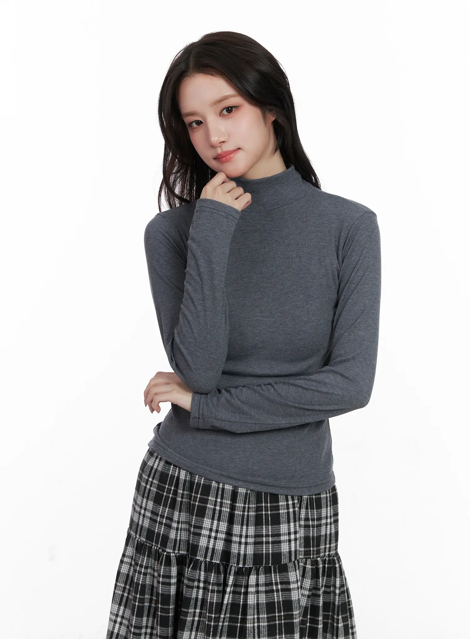 Mock Neck Long Sleeve Top CN527 - Image 10
