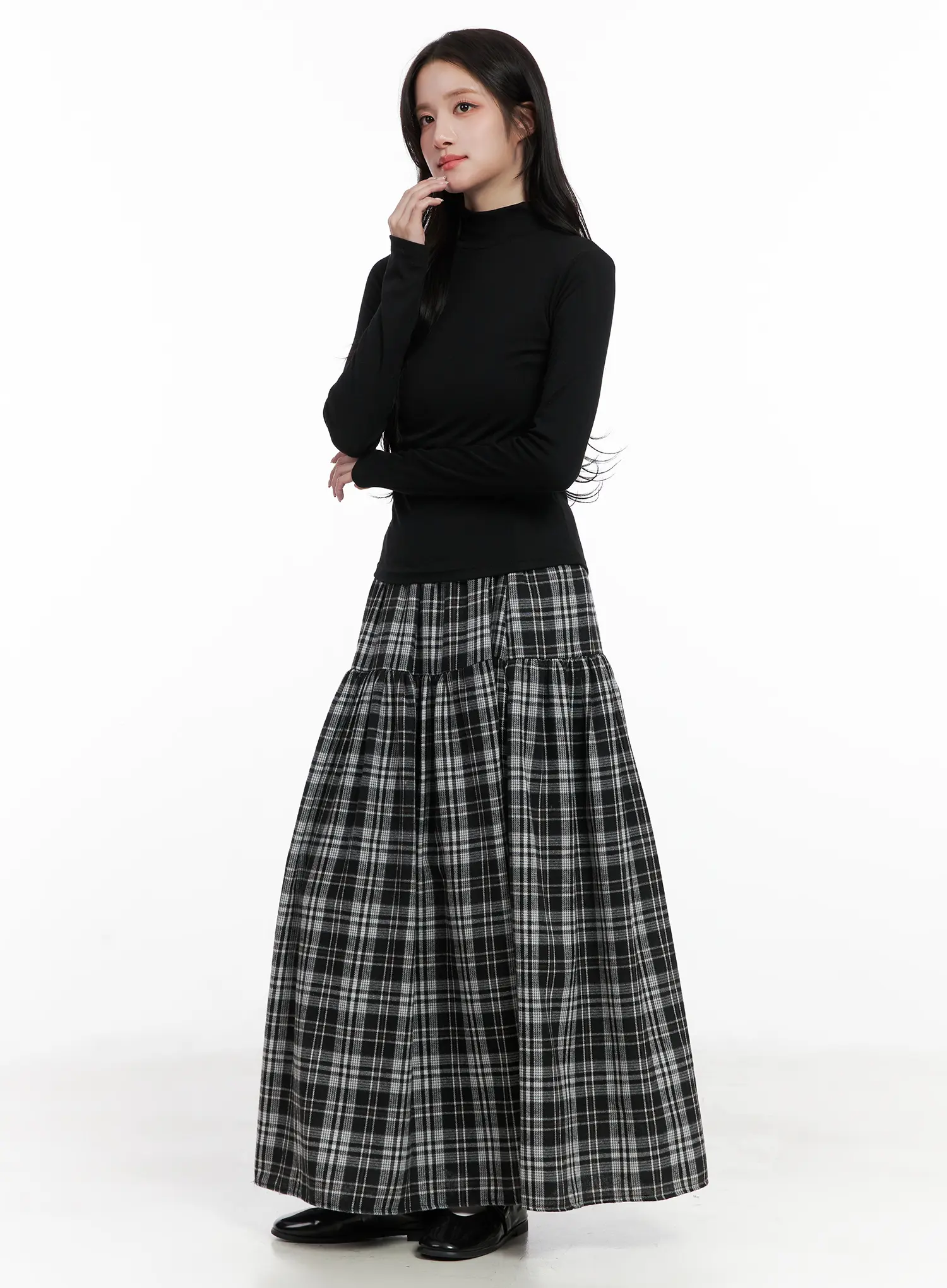 Mock Neck Long Sleeve Top CN527 - Image 2