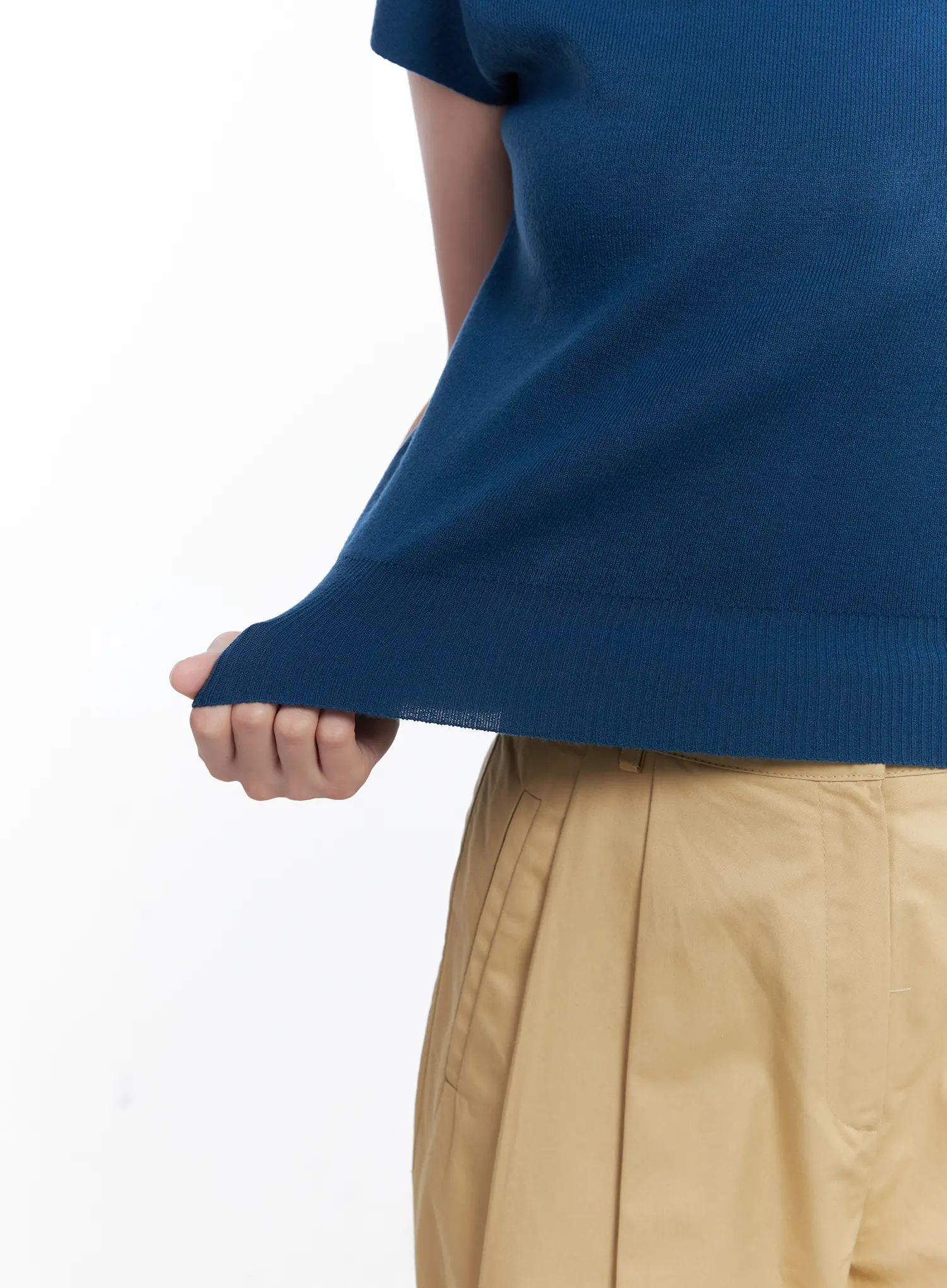 Mock Neck Short Sleeve Knit Top CG520 - Image 5