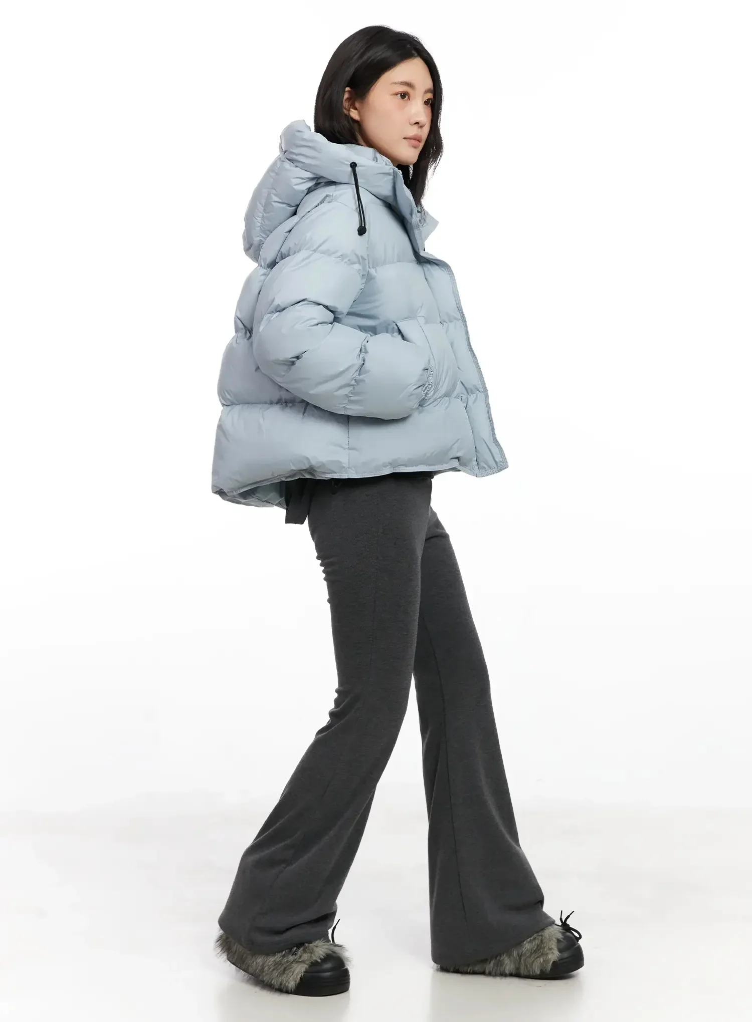 Modern Crop Puffer Jacket IN528 - Image 11