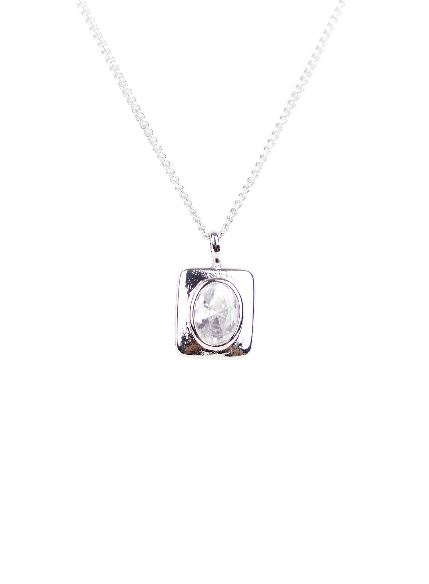 Modern Layered Square Pendant Necklace CA527 - Image 3