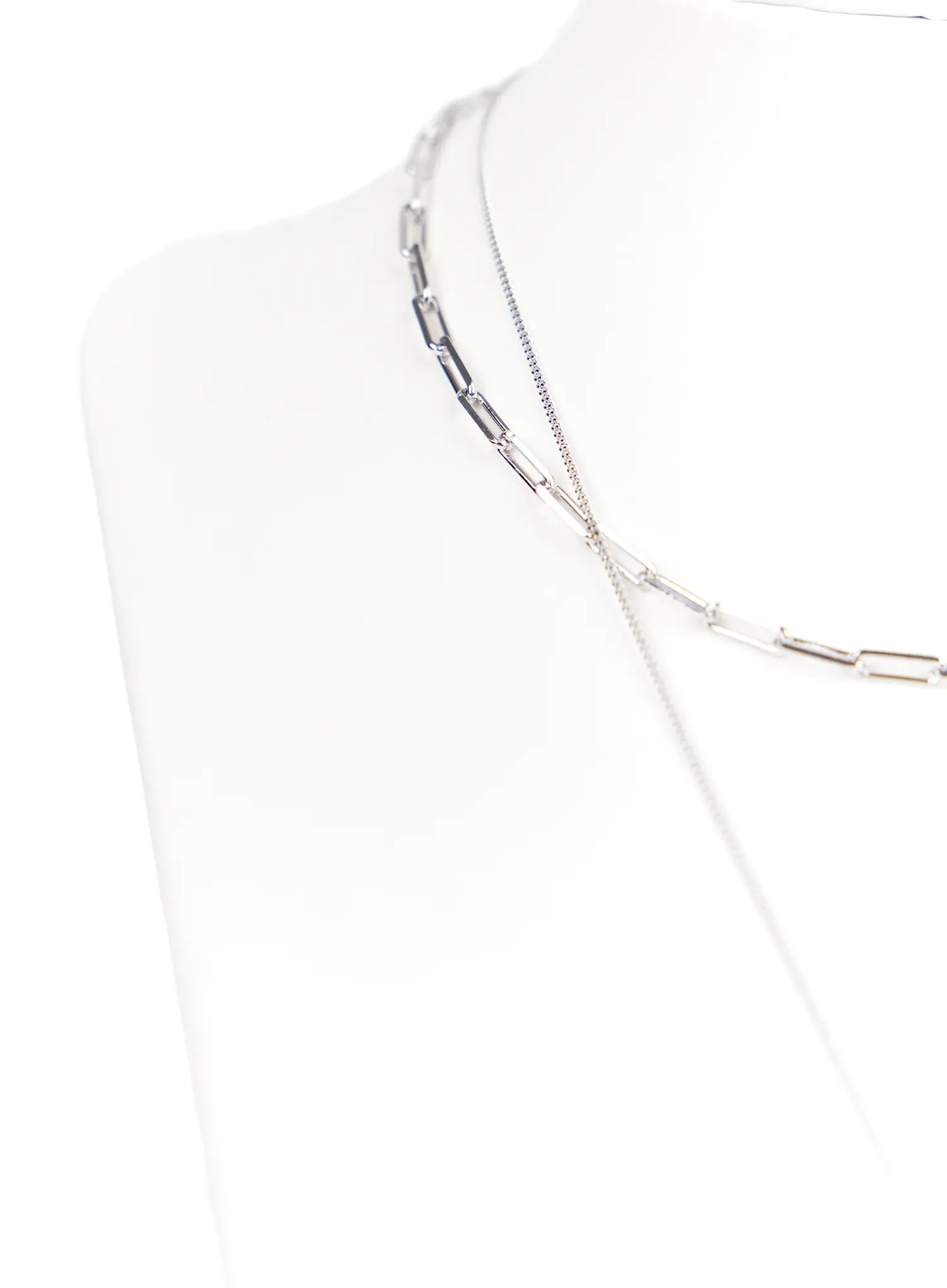 Modern Layered Square Pendant Necklace CA527 - Image 4