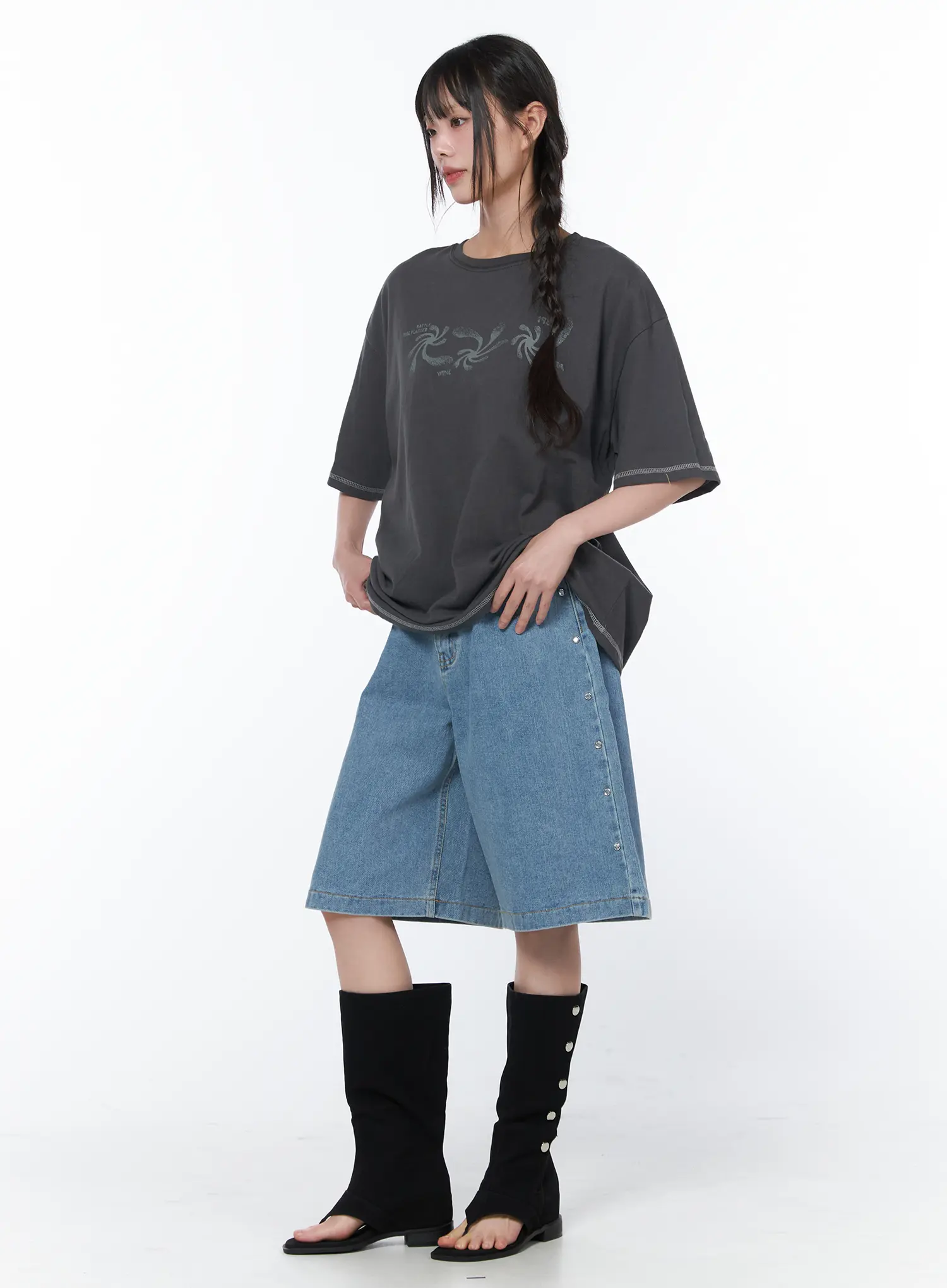 Monroe Embellished Jorts CA529 - Image 6
