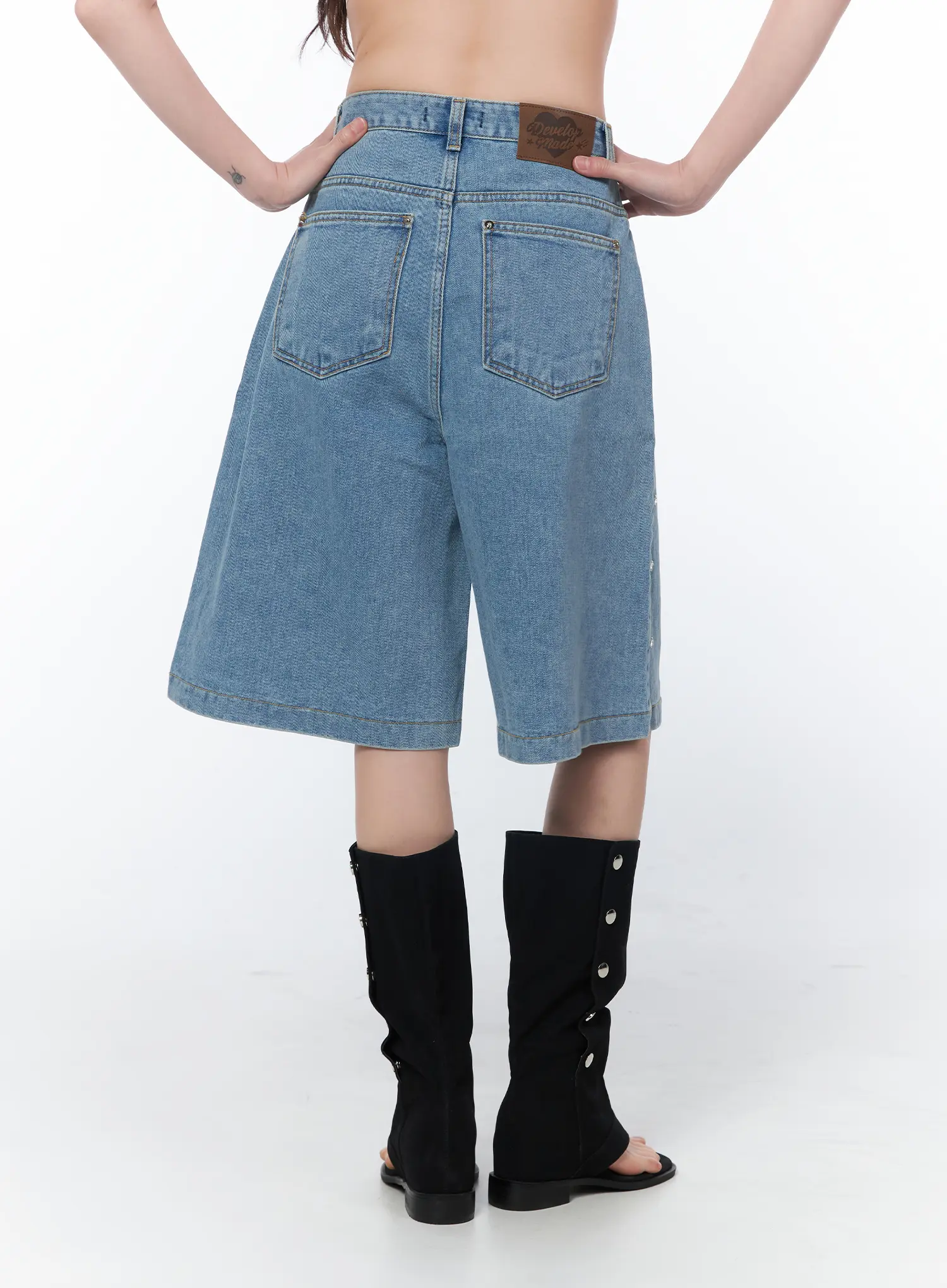 Monroe Embellished Jorts CA529 - Image 8