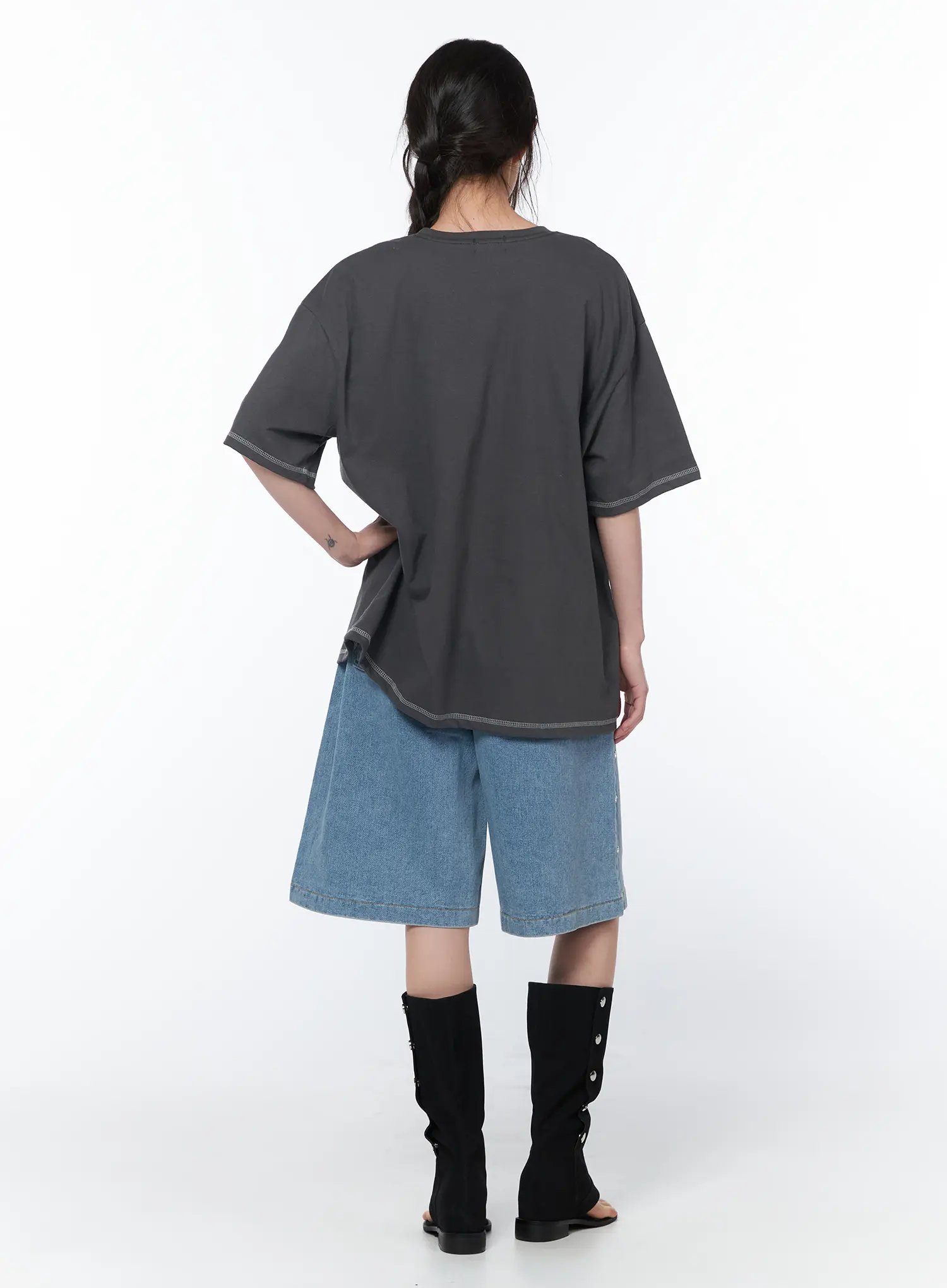 Monroe Embellished Jorts CA529 - Image 9