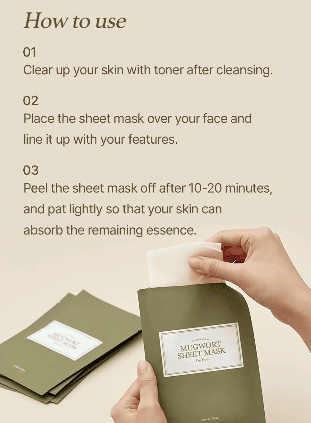 Mugwort Sheet Mask (23ml / 5ea) - Image 11