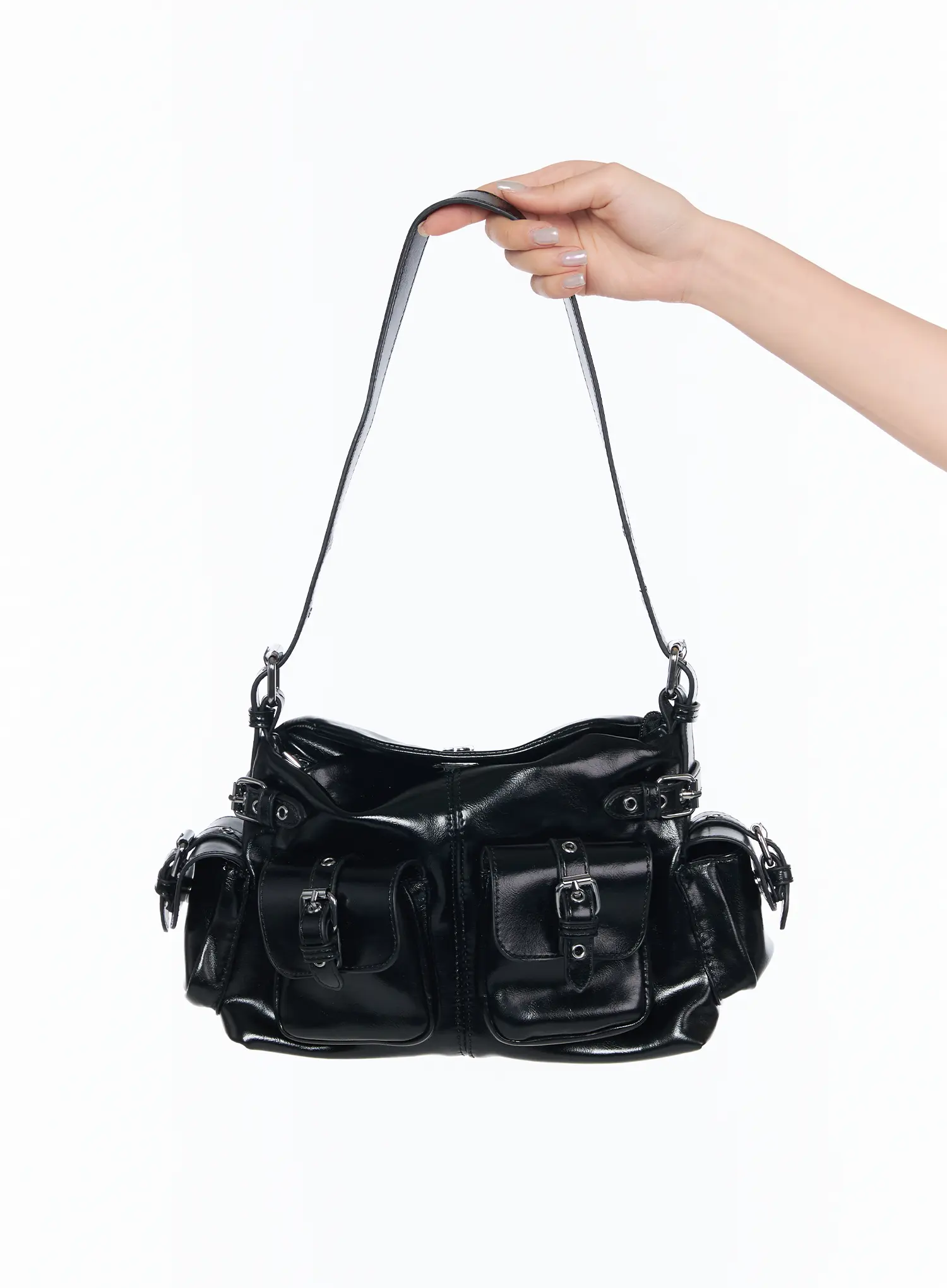 Multi-Pocket Belt Shoulder Bag CA514 - Image 3