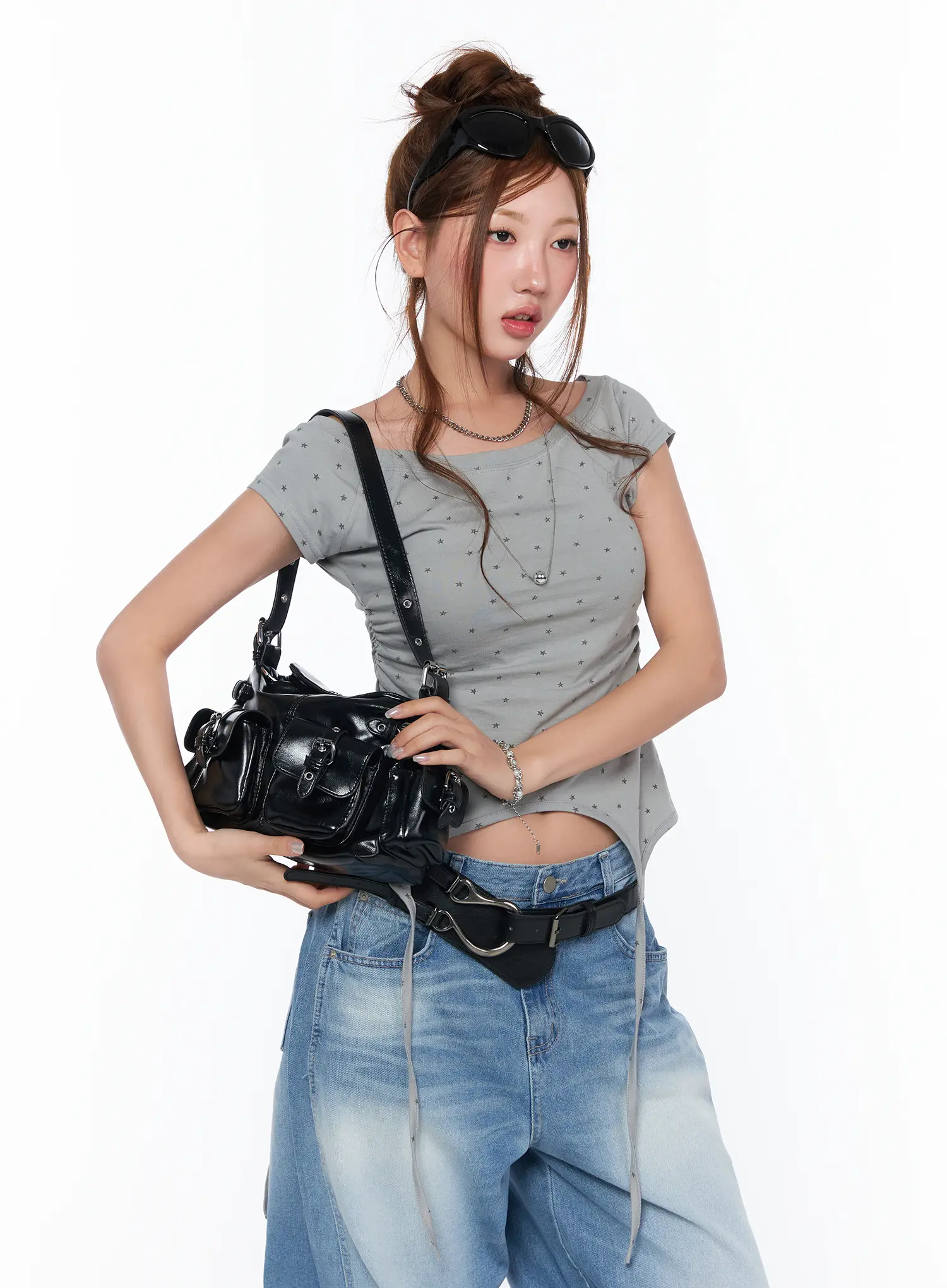 Multi-Pocket Belt Shoulder Bag CA514 - Image 4